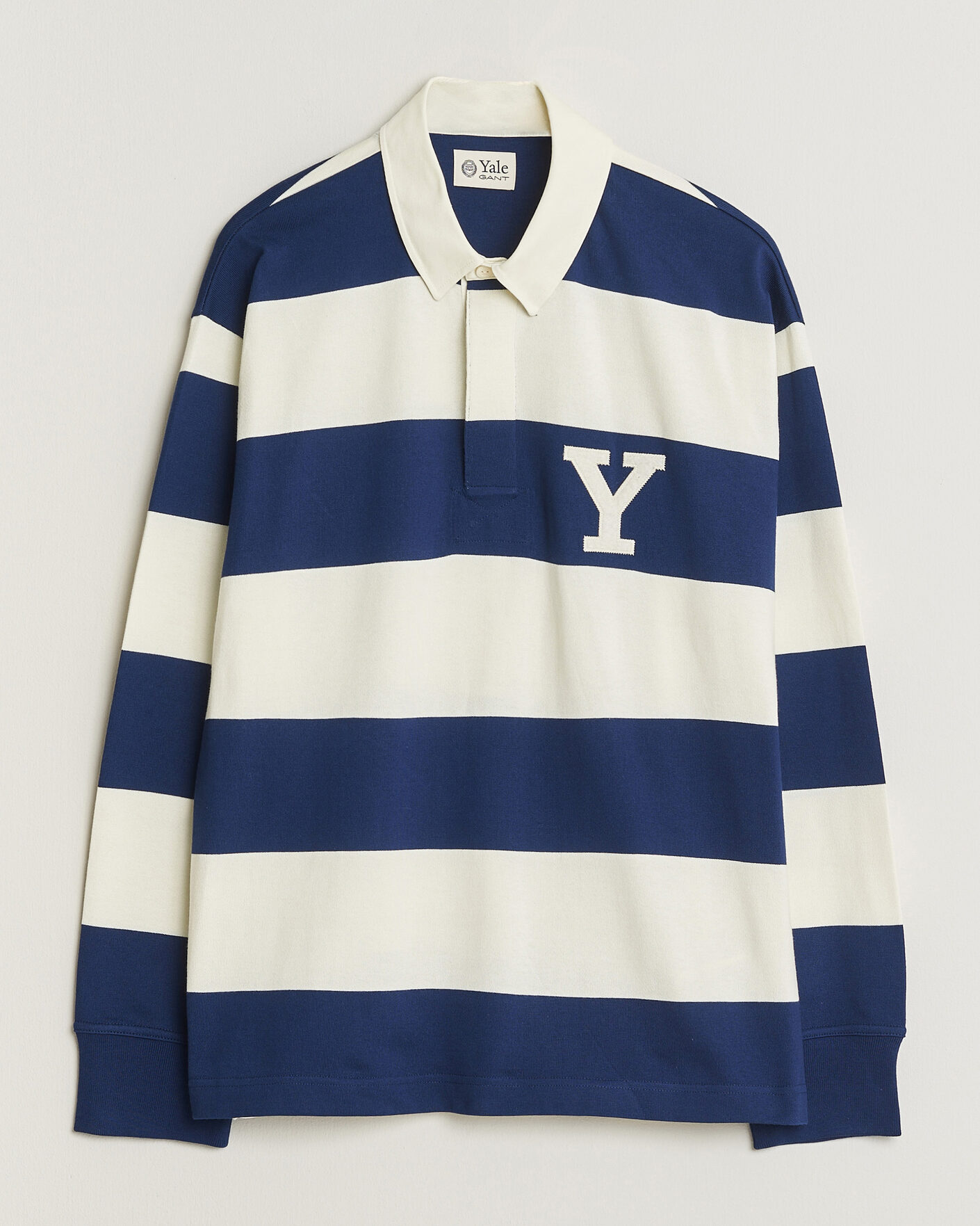 Uomini | Maglieria | Gant | YALE Striped Heavy Rugger Rich Navy