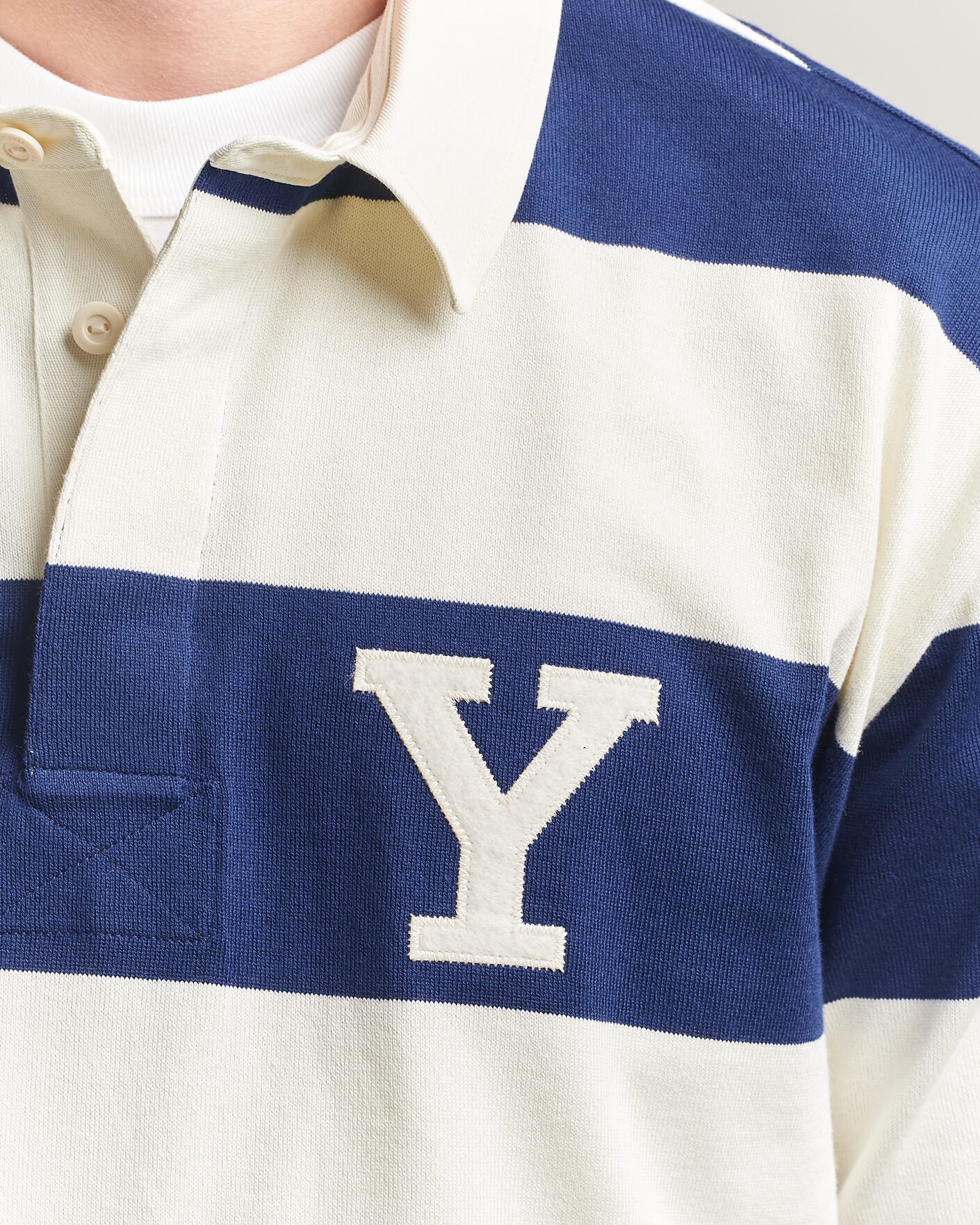 Uomini | Maglieria | Gant | YALE Striped Heavy Rugger Rich Navy