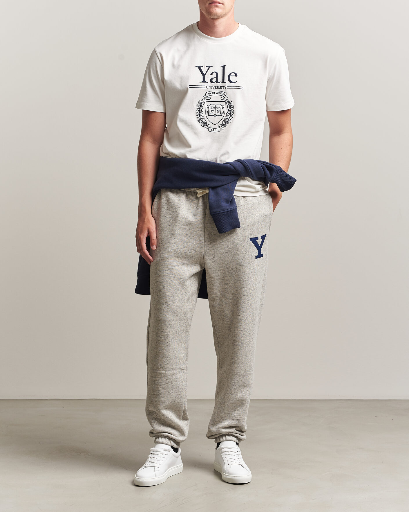 Uomini | Pantaloni | Gant | YALE Sweatpants Grey Melange