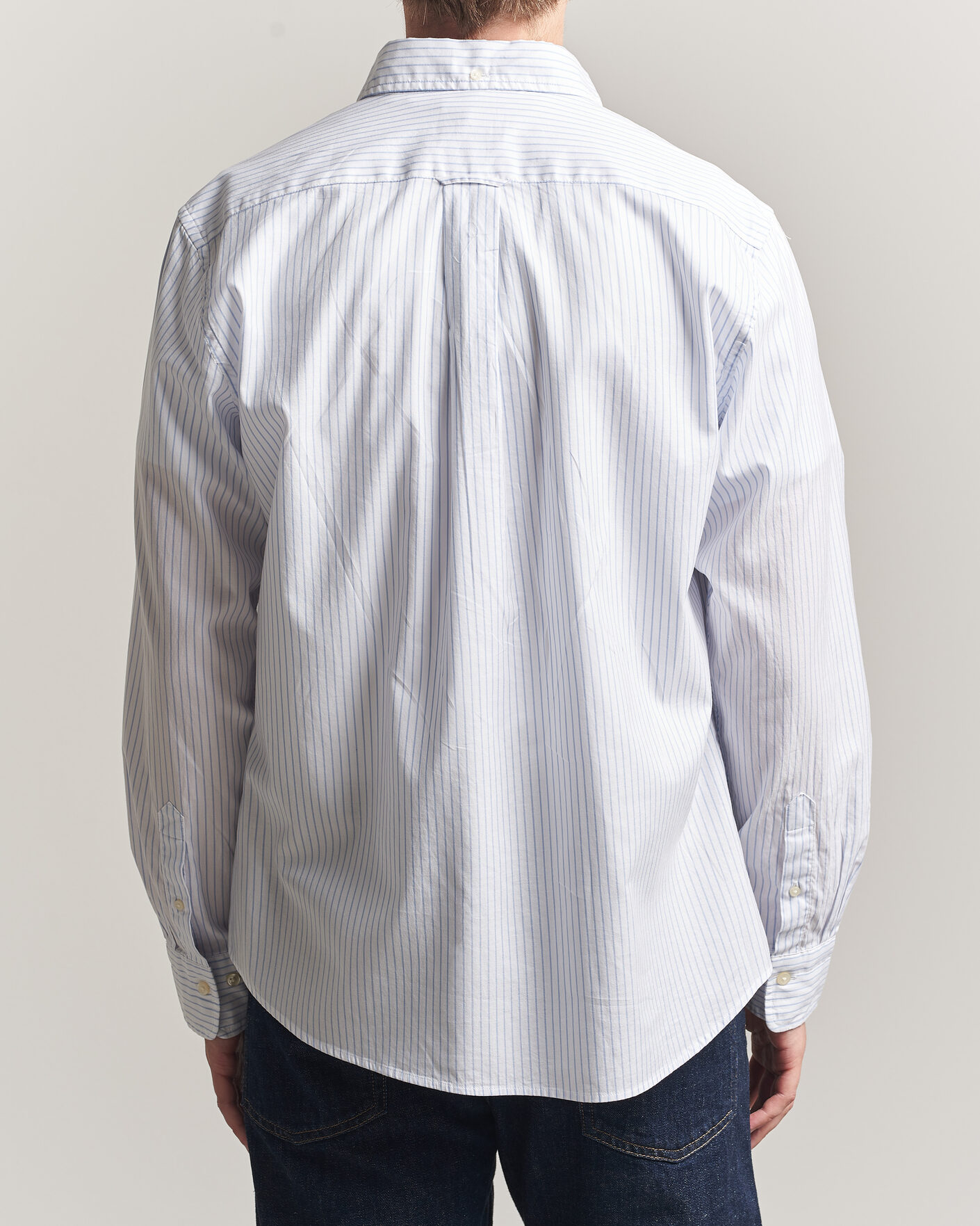Uomini | Camicie | Gant | YALE Regular Fit Striped Oxford Shirt Light Blue