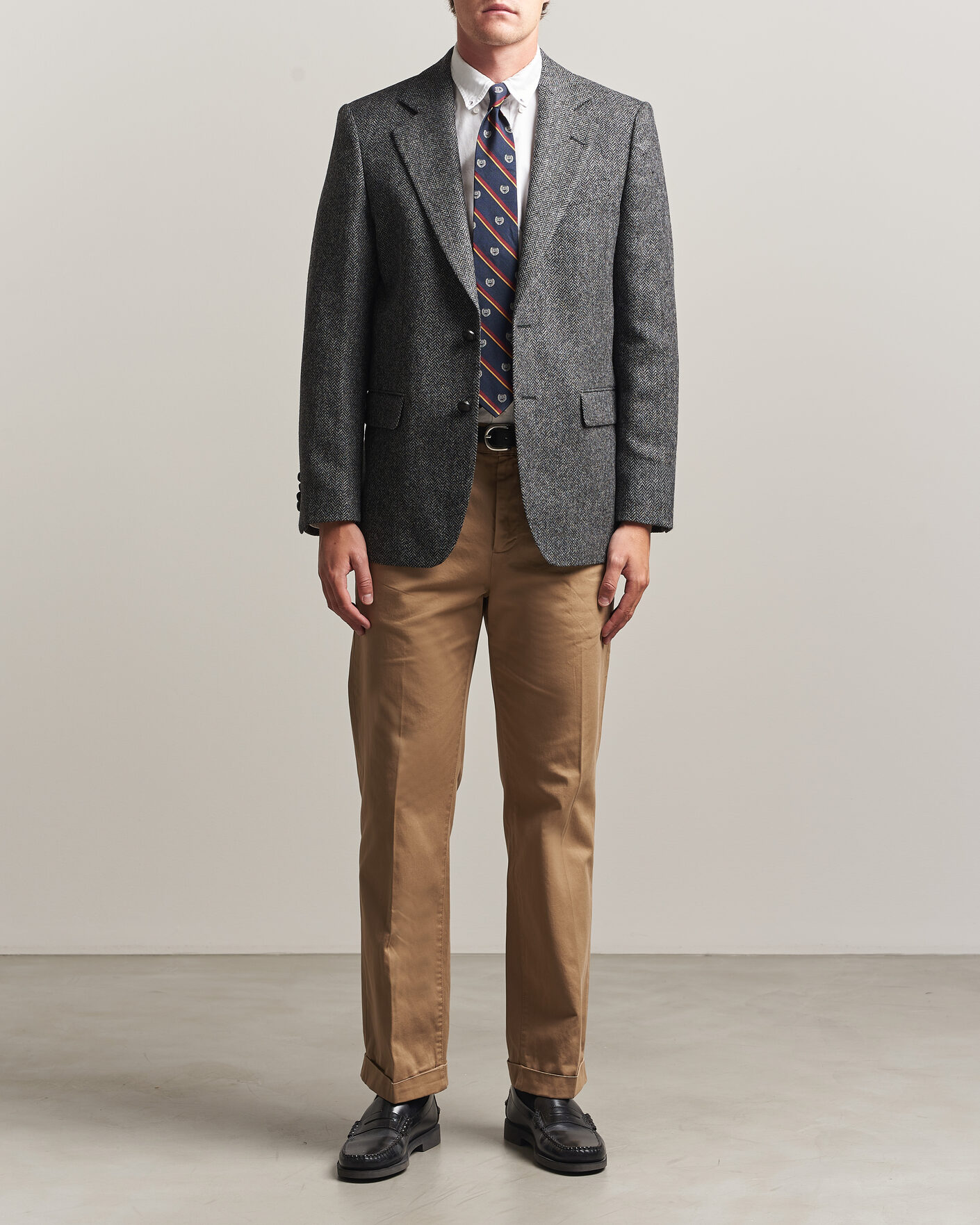 Uomini | Blazers | Gant | YALE Tweed Blazer Black Grey