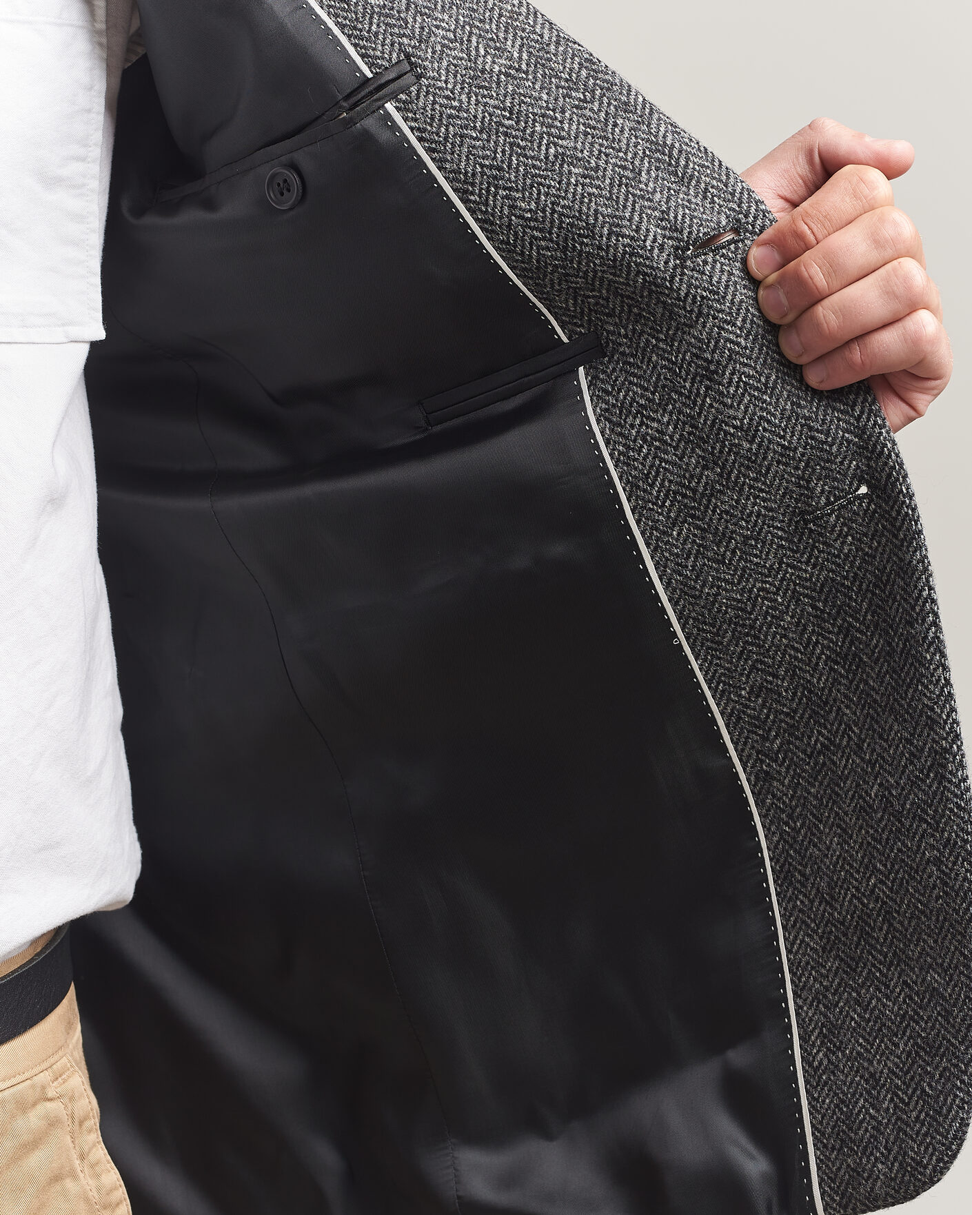 Uomini | Blazers | Gant | YALE Tweed Blazer Black Grey