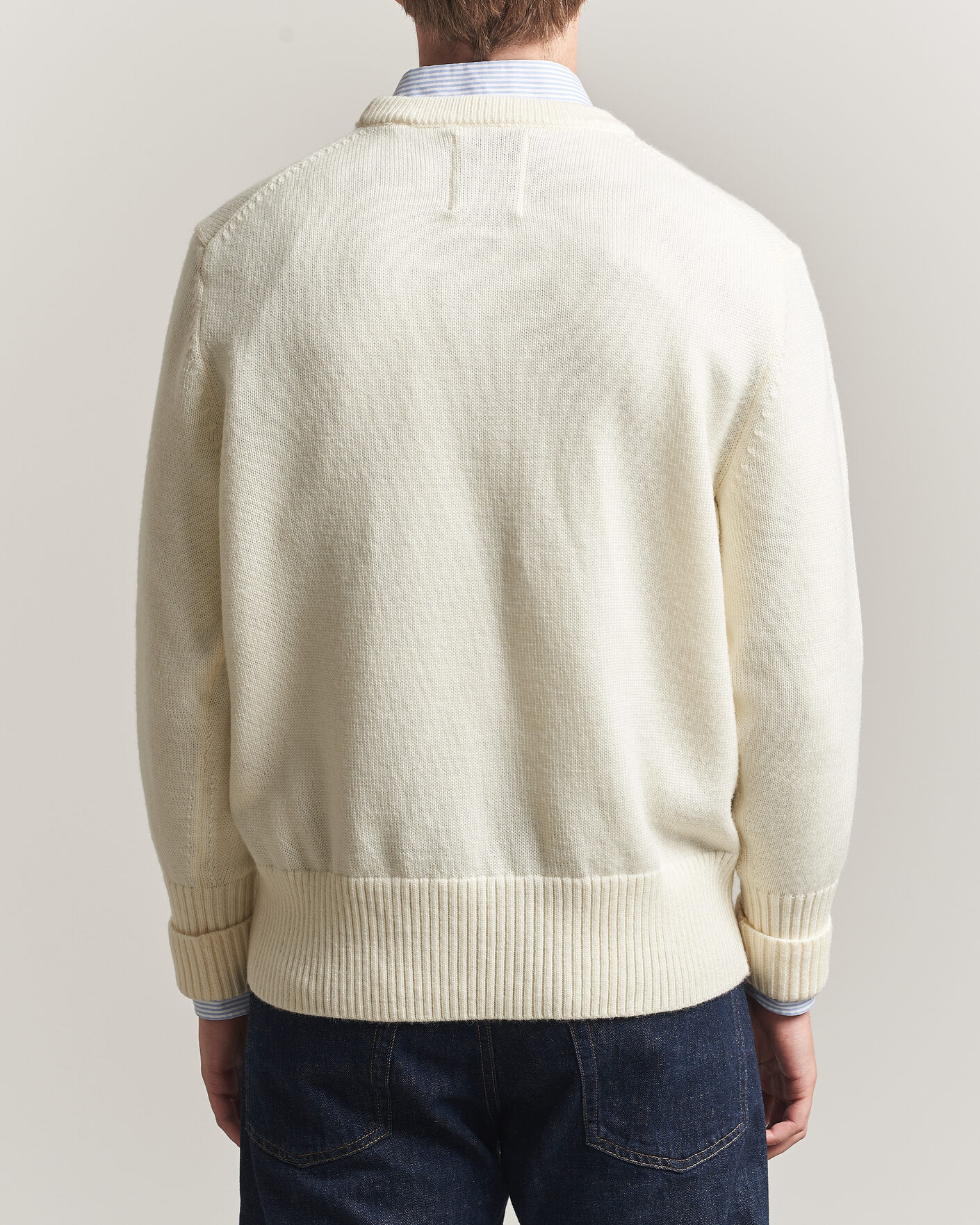 Uomini | Maglieria | Gant | YALE Merino Crew Neck Cream