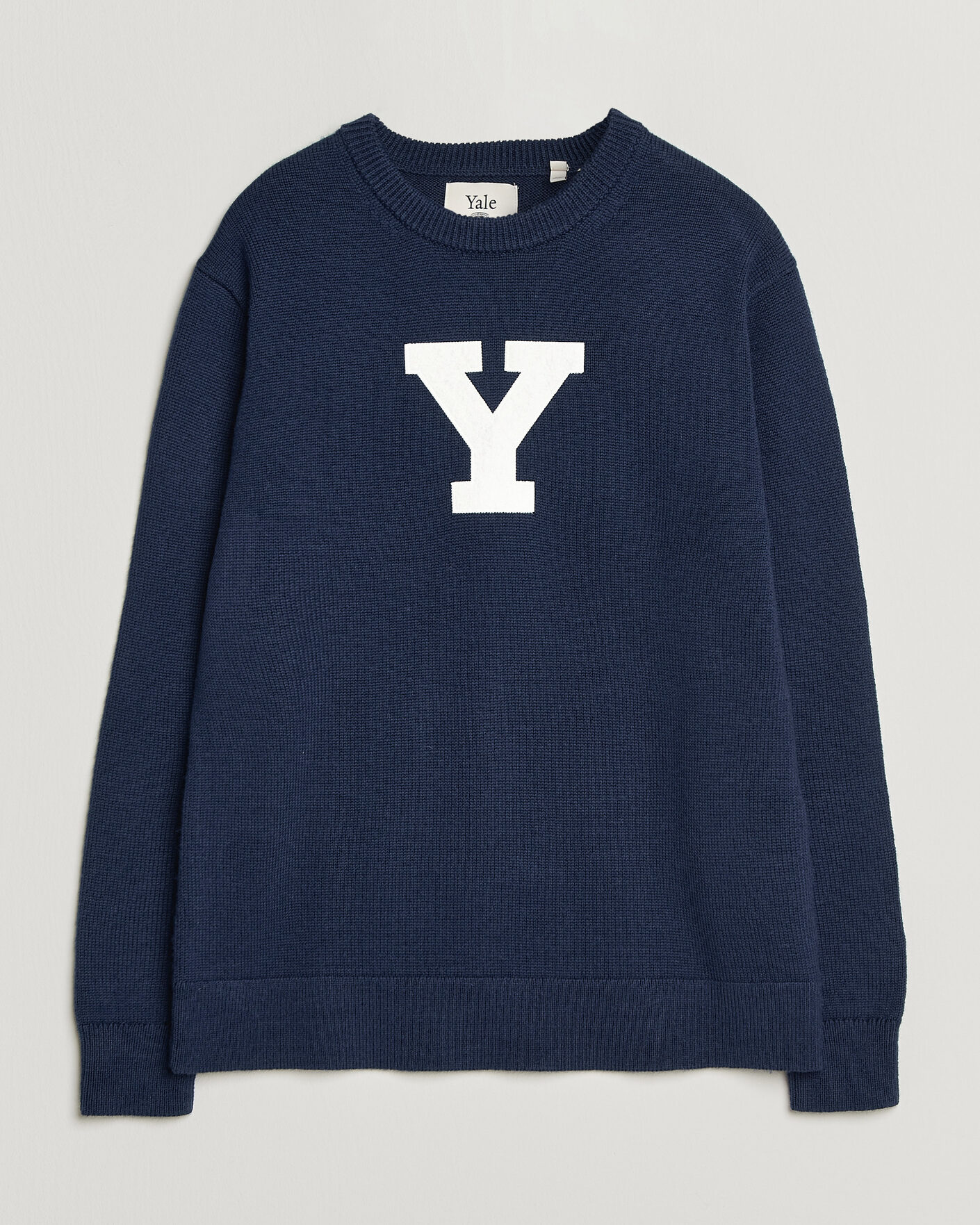 Uomini | Maglieria | Gant | YALE Merino Crew Neck Marine