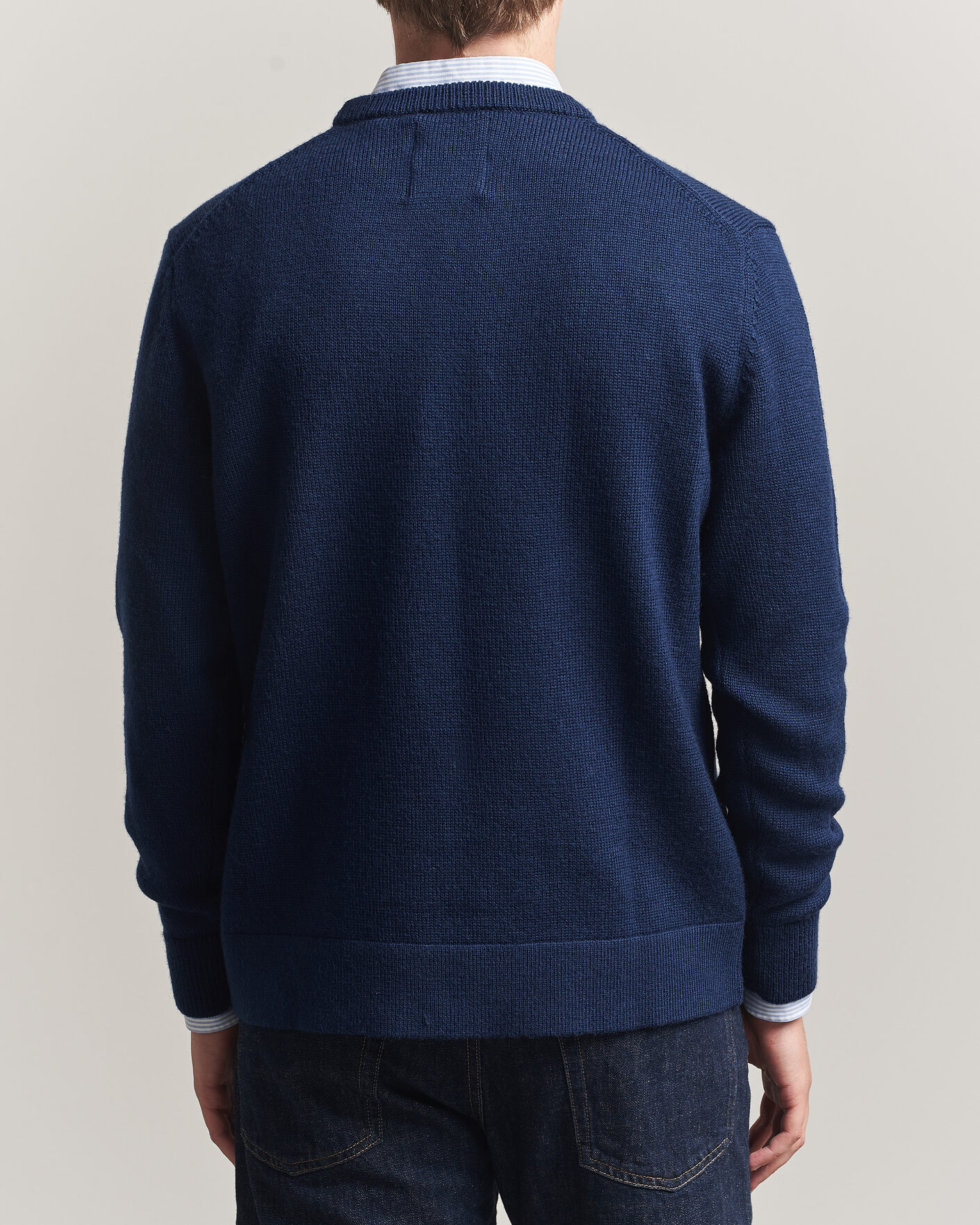 Uomini | Maglieria | Gant | YALE Merino Crew Neck Marine