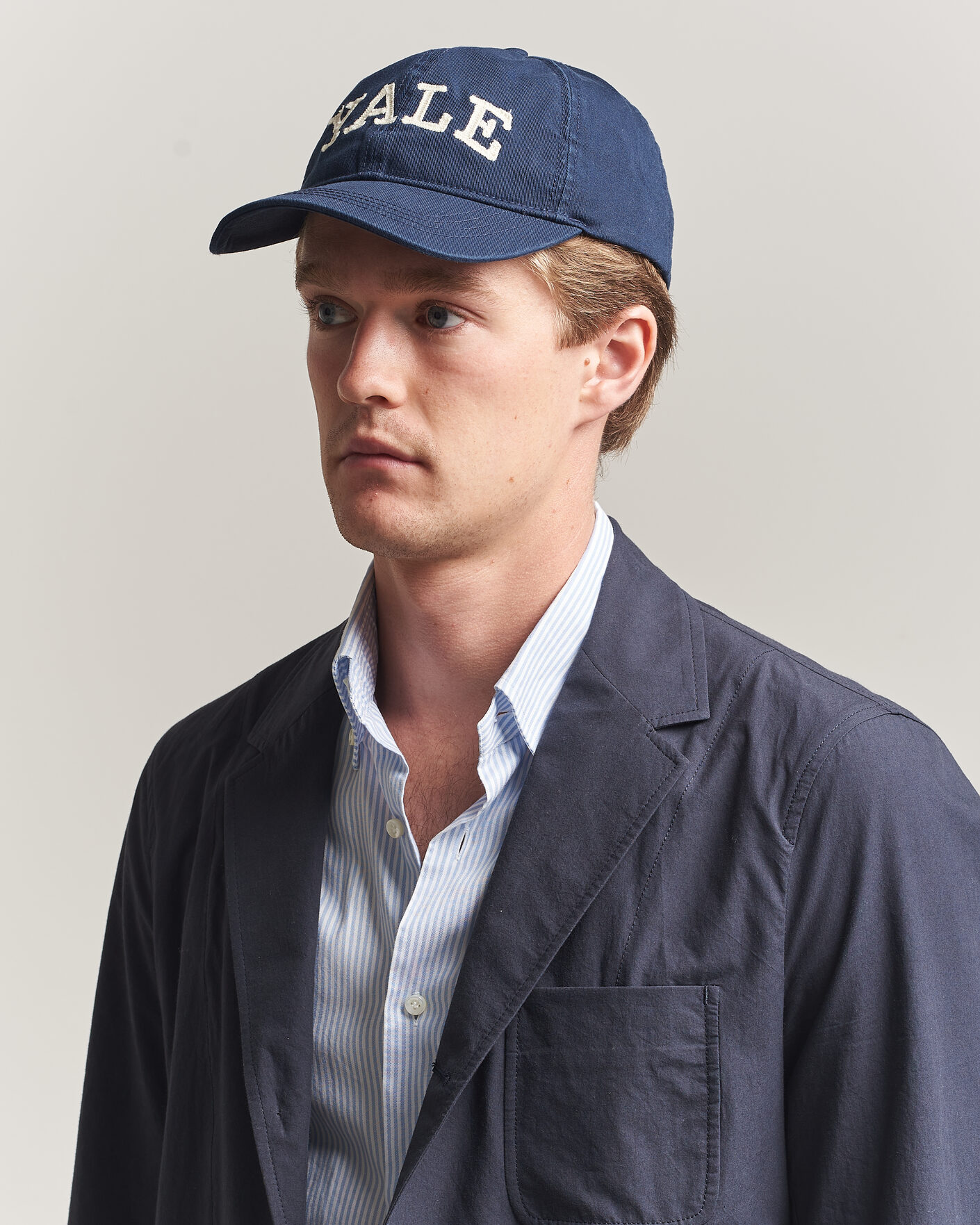 Uomini | Cappelli & Berretti | Gant | YALE Heavy Washed Cotton Twill Cap Marine