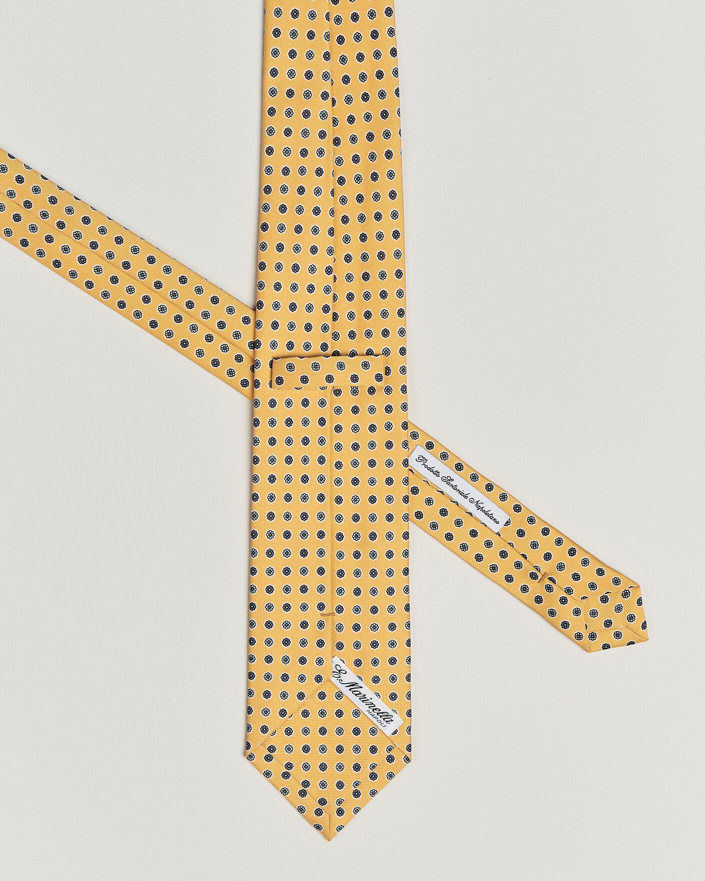 Uomini | Cravatte | E. Marinella | 3-Fold Printed Silk Tie Yellow
