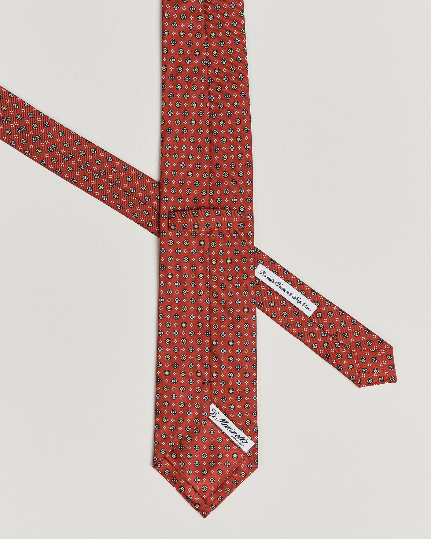 Uomini | Cravatte | E. Marinella | 3-Fold Printed Silk Tie Red