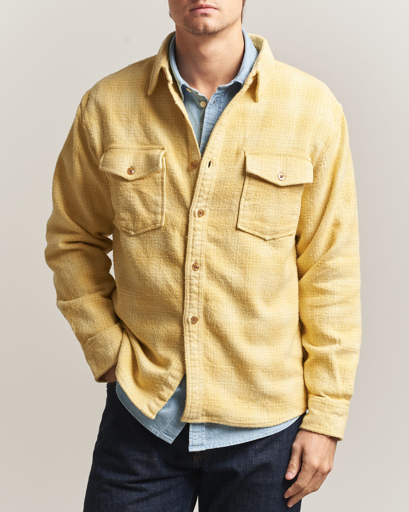 Uomini | Camicie | Pendleton | Big Pocket Shirt Cream Shadow
