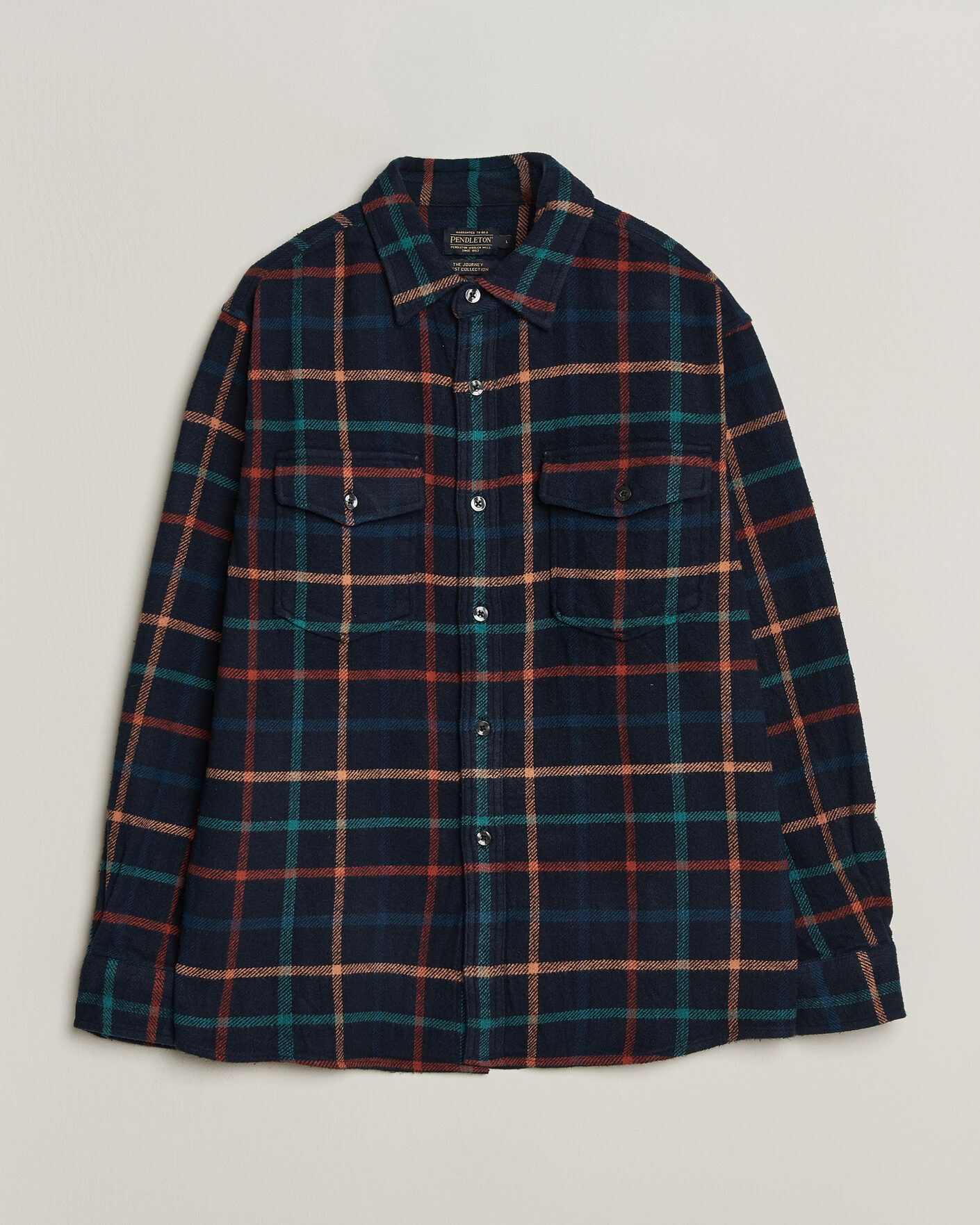 Uomini | Camicie | Pendleton | Big Pocket Shirt Dark Blue Check