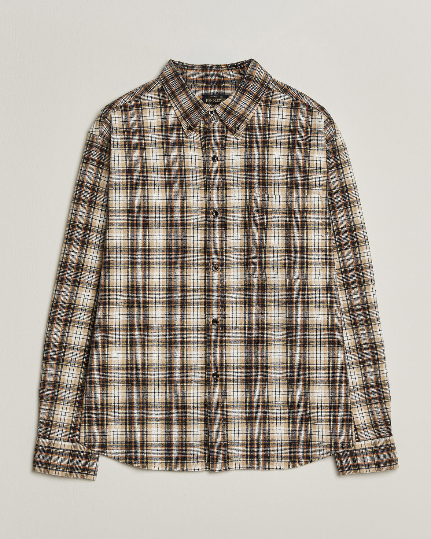 Uomini | Camicie | Pendleton | Flannel Button Down Shirt Brown Check