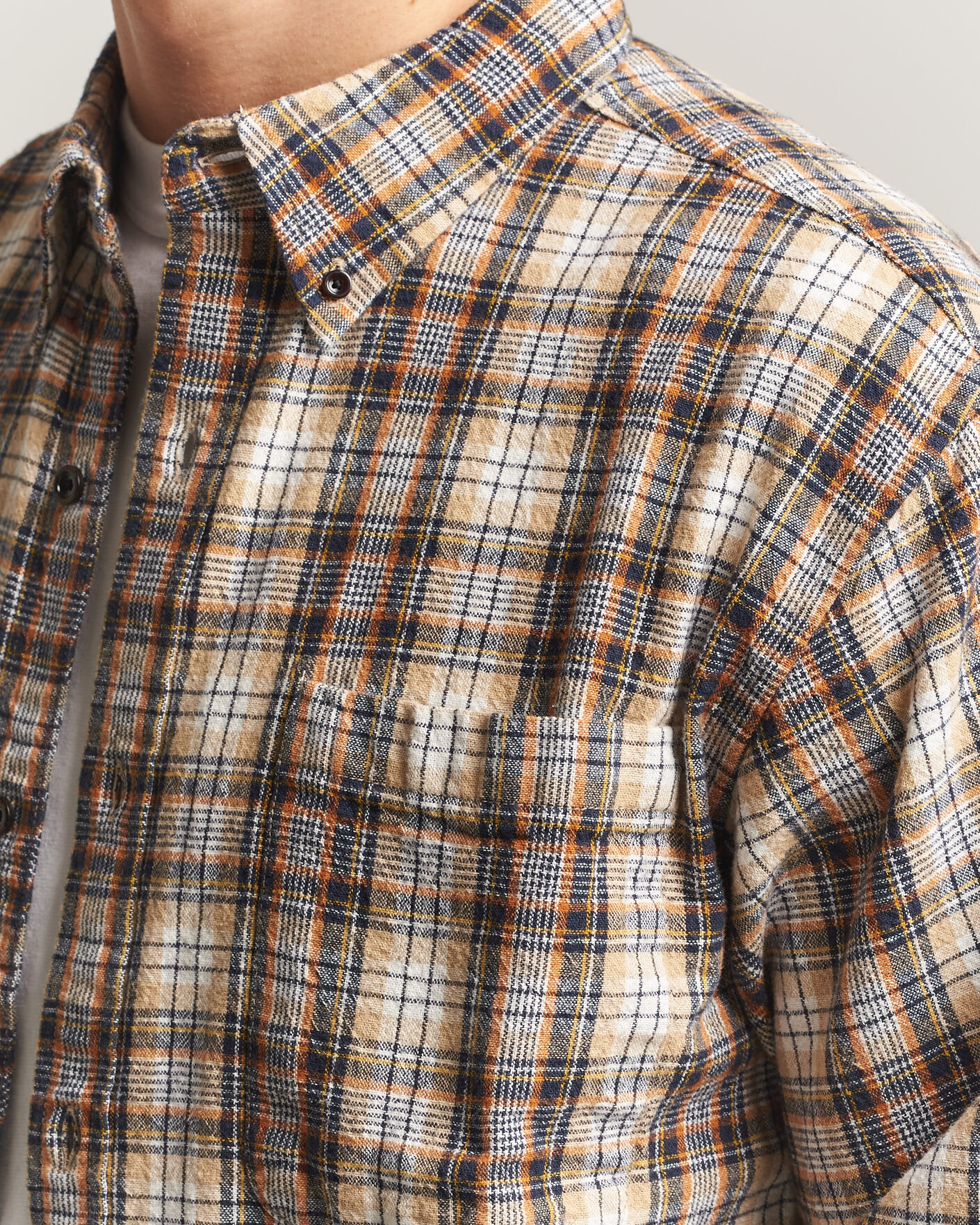 Uomini | Camicie | Pendleton | Flannel Button Down Shirt Brown Check