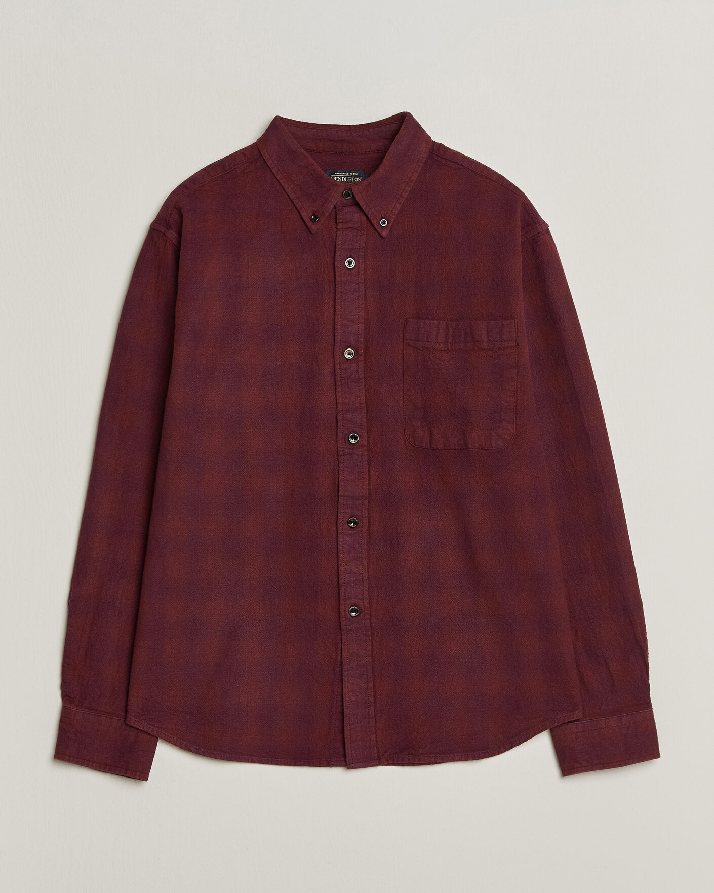 Uomini | Camicie | Pendleton | Flannel Button Down Shirt Maroon Plaid