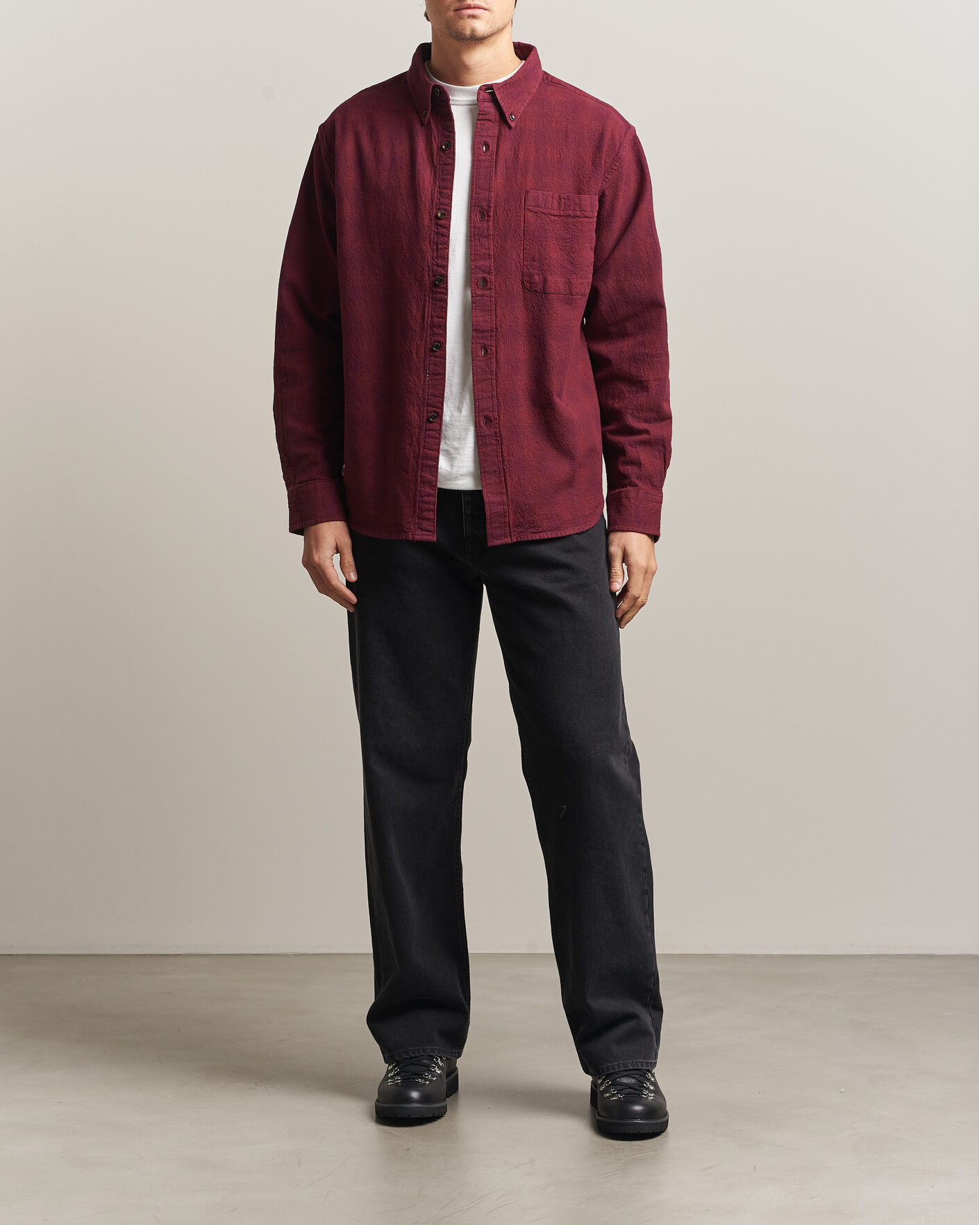 Uomini | Camicie | Pendleton | Flannel Button Down Shirt Maroon Plaid