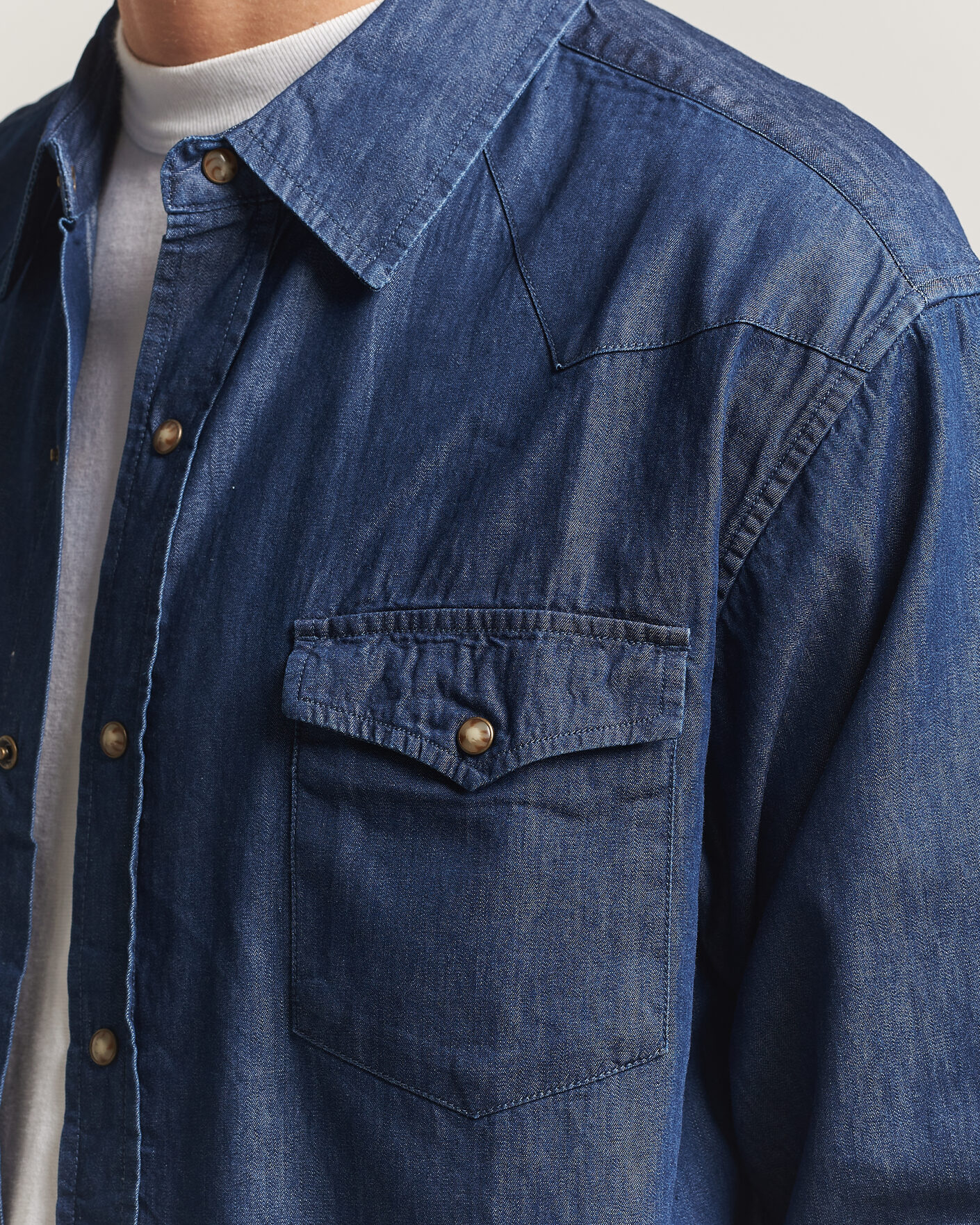 Uomini | Camicie | Pendleton | Chandler Western Shirt Indigo Chambray
