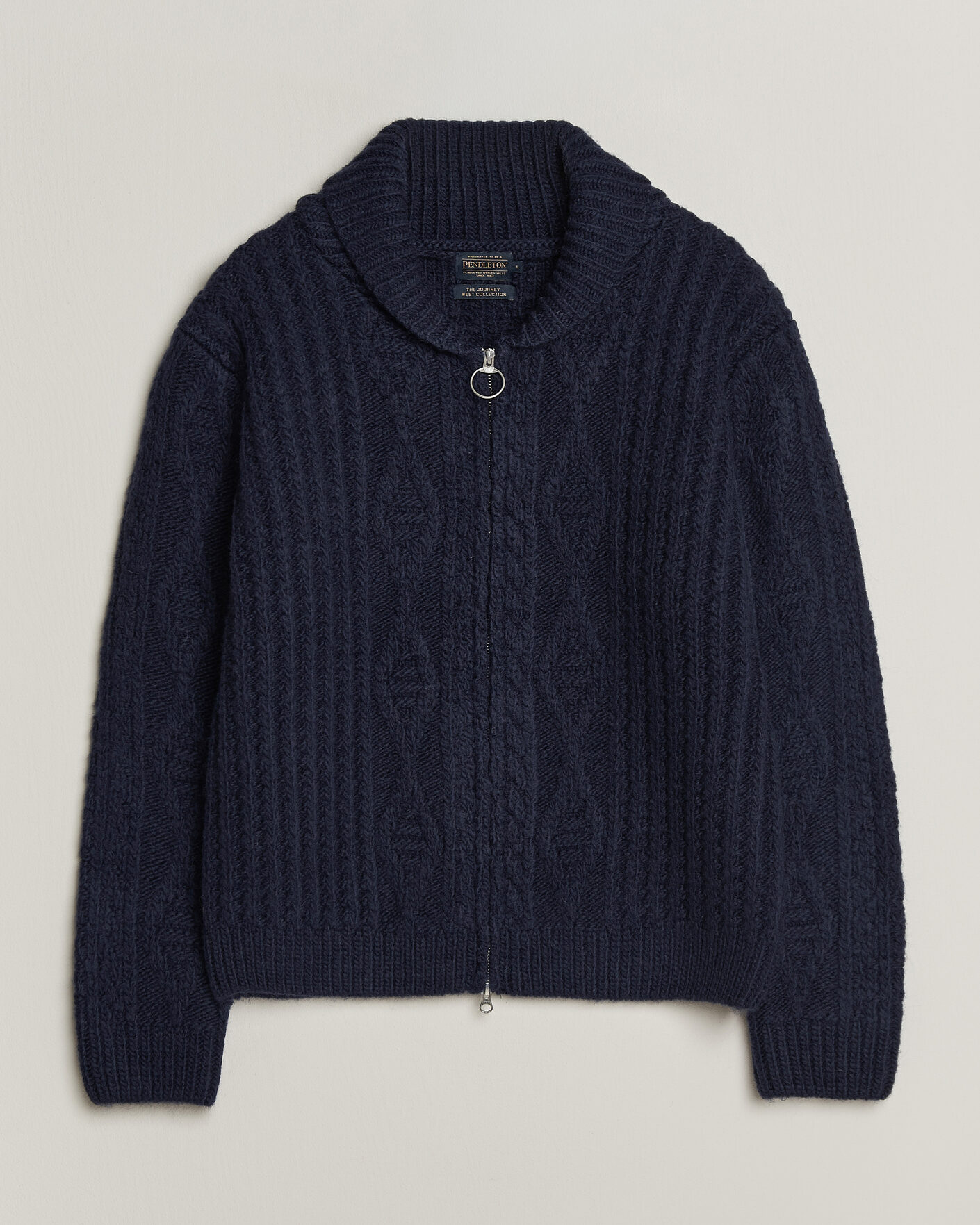 Uomini | Maglieria | Pendleton | Hoop Zip Cardigan Navy
