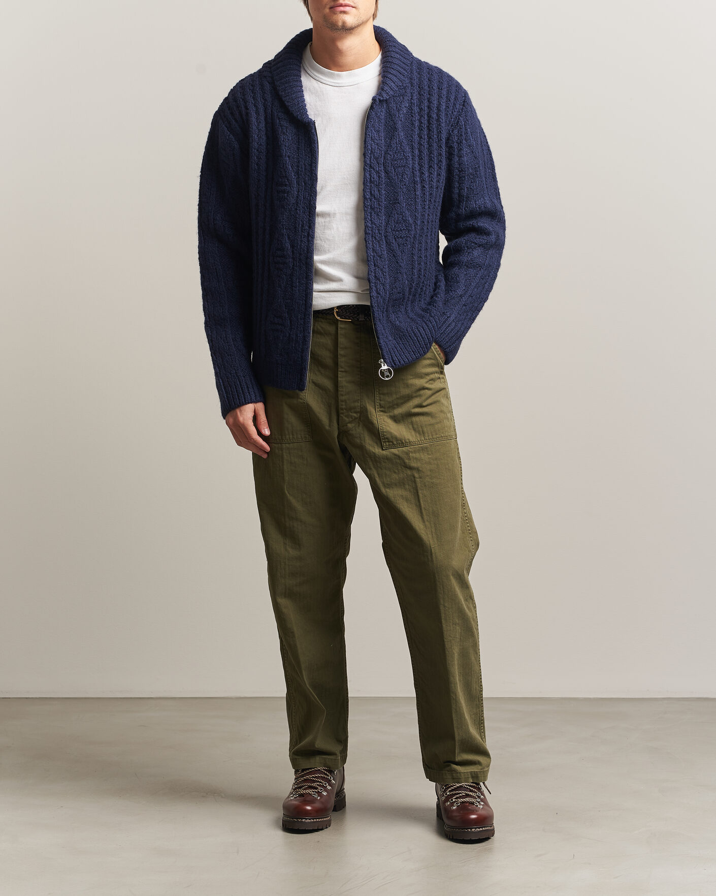 Uomini | Maglieria | Pendleton | Hoop Zip Cardigan Navy
