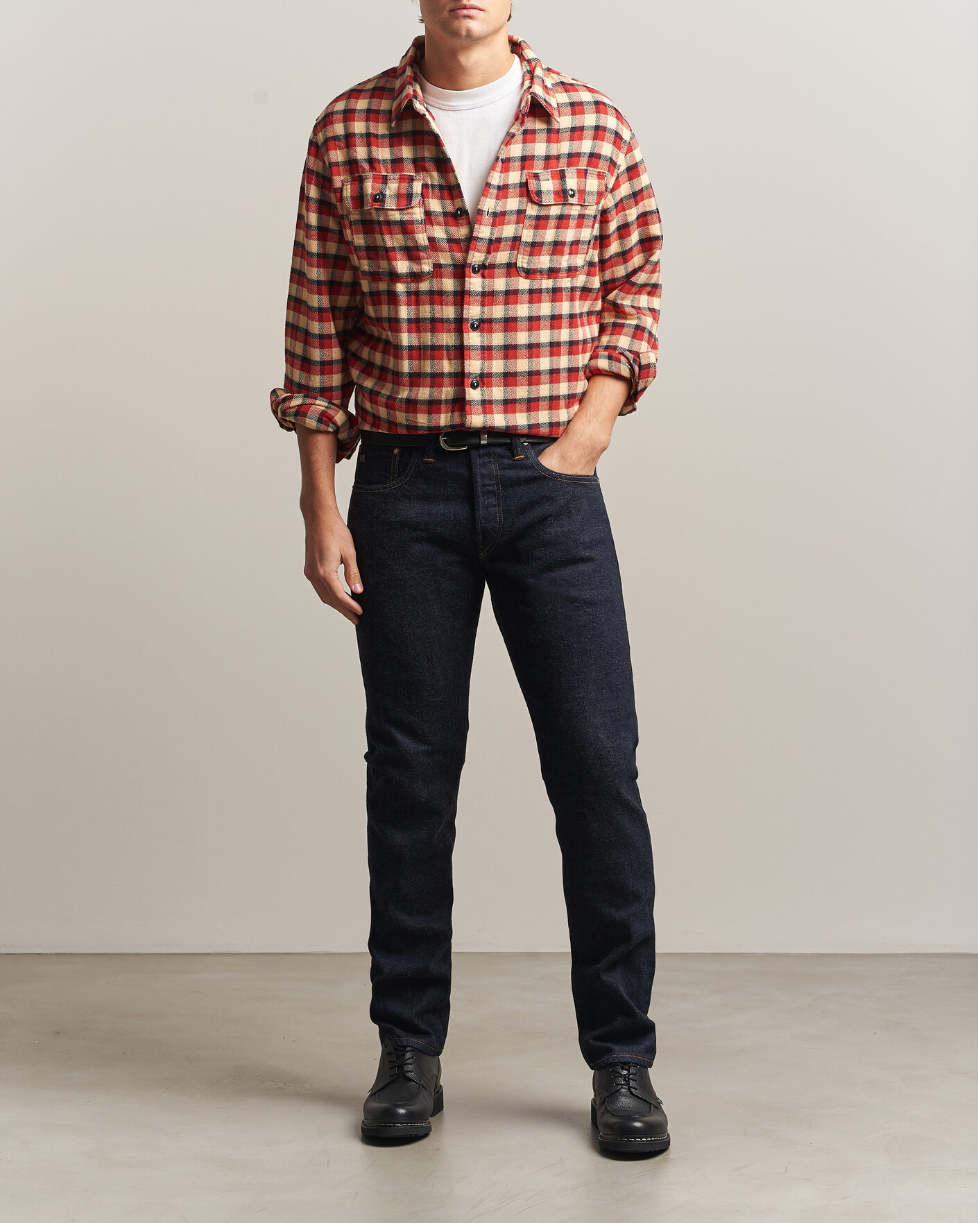 Uomini | Jeans | RRL | Slim Fit Selvedge Jeans East/West Rinse