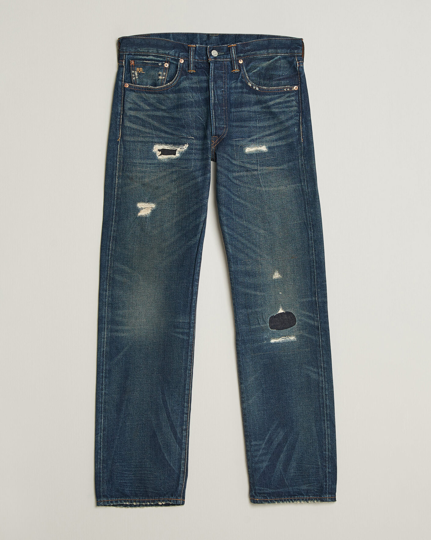 Uomini | Jeans | RRL | Straight Leg Selvedge Jeans Hawley Wash