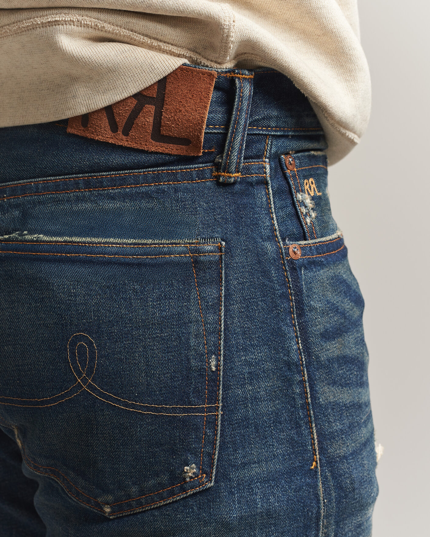 Uomini | Jeans | RRL | Straight Leg Selvedge Jeans Hawley Wash