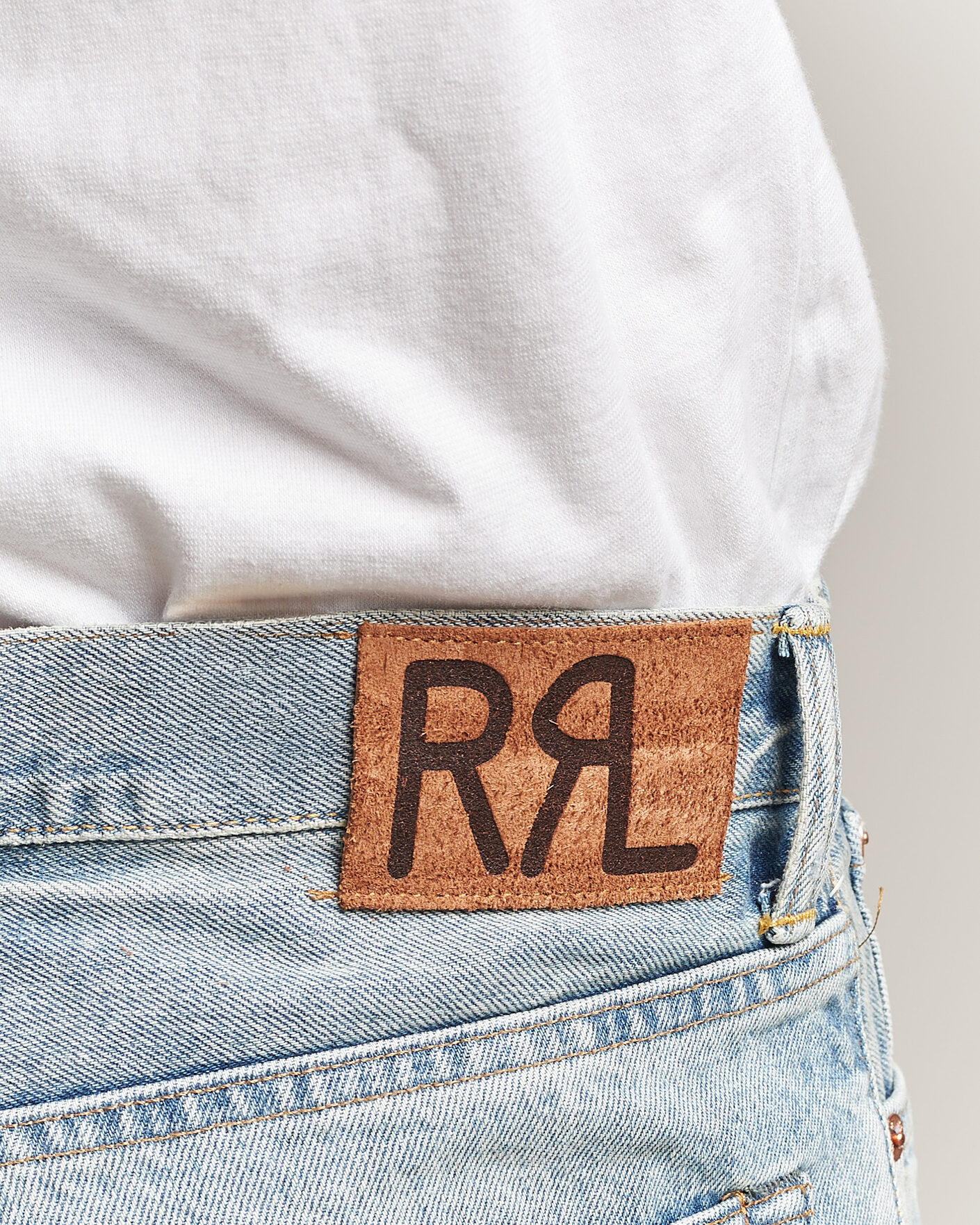 Uomini | Jeans | RRL | Vintage Fit Distressed Jeans Bridgeview Wash