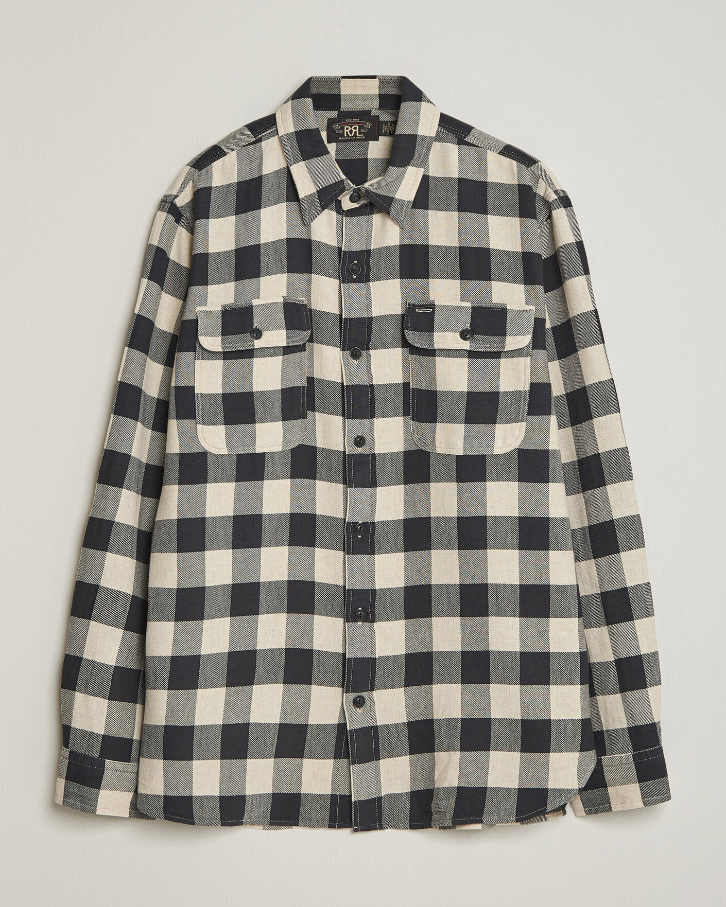 Uomini | Camicie | RRL | Matlock Plaid Shirt Black/Cream