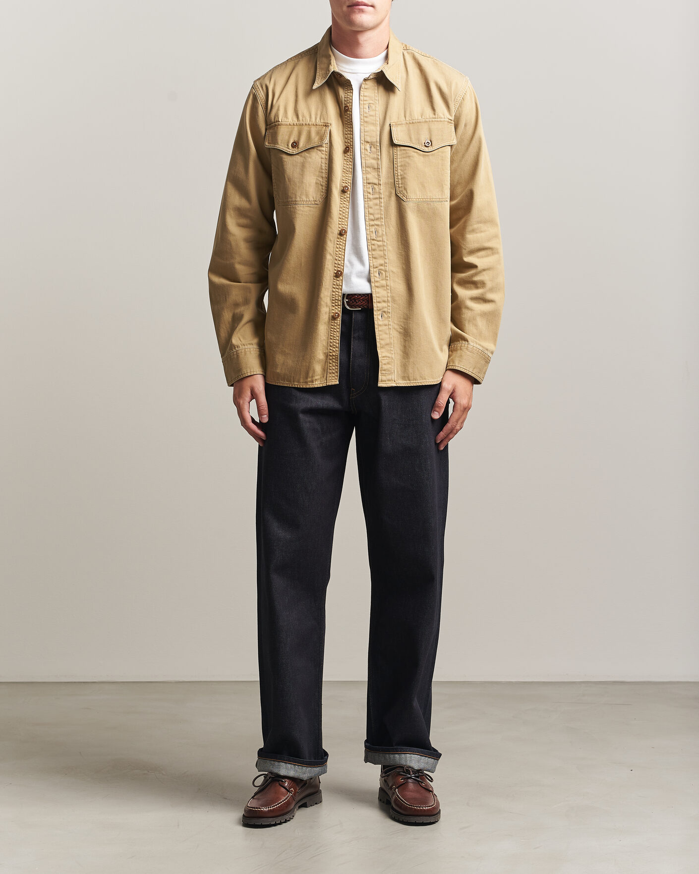 Uomini | Camicie | RRL | Officers Shirt Faded Tan