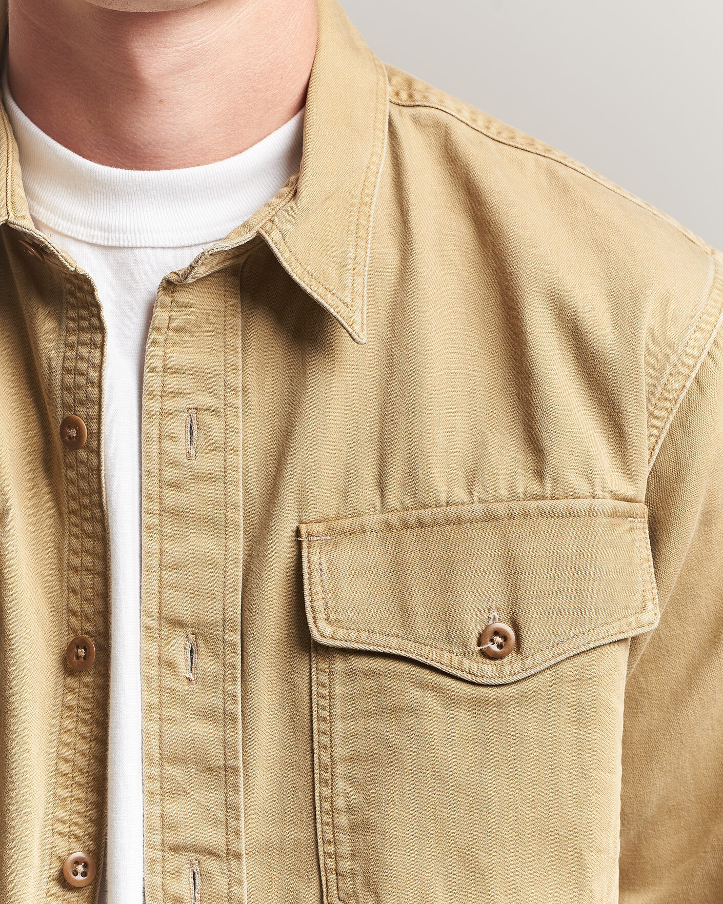 Uomini | Camicie | RRL | Officers Shirt Faded Tan