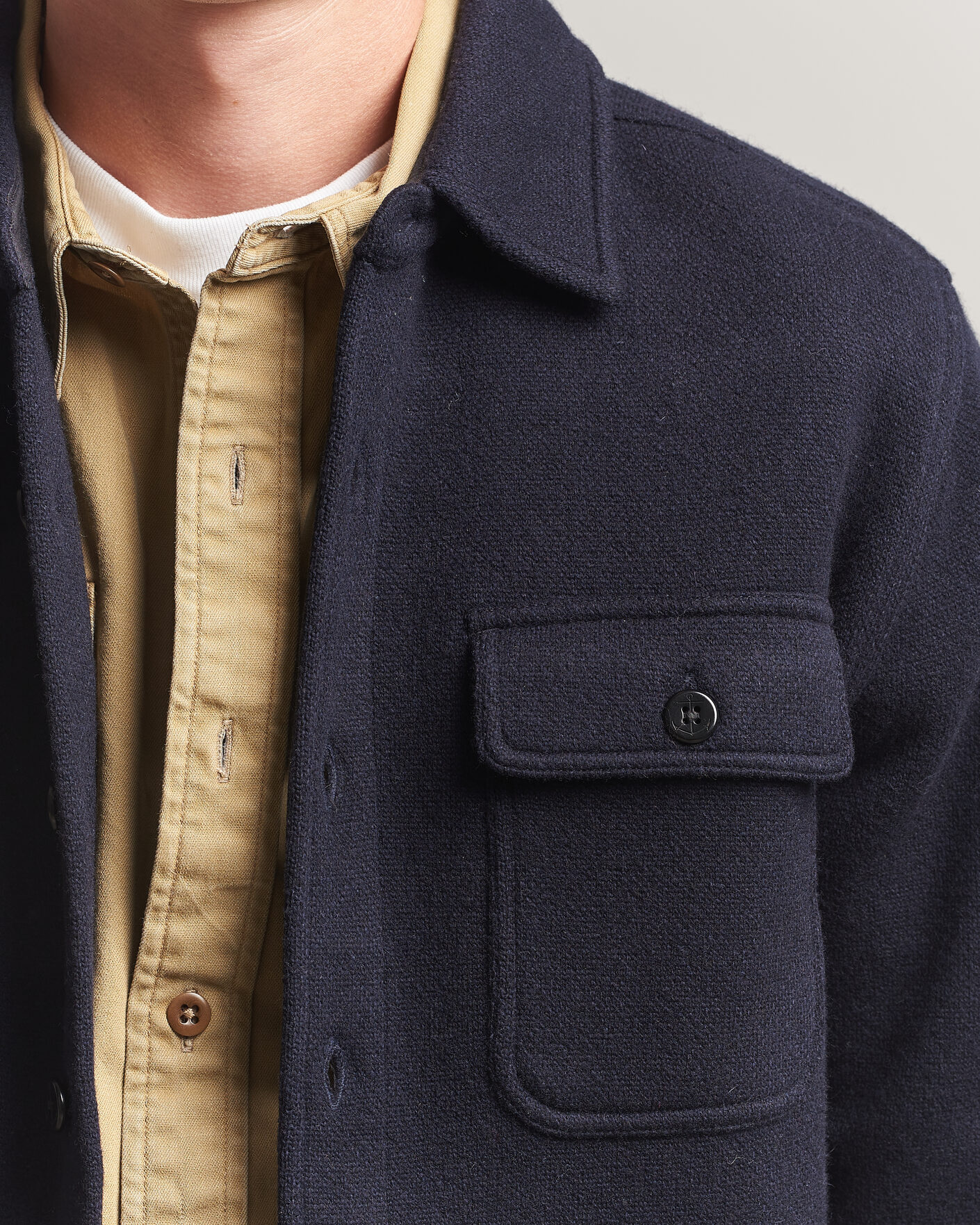 Uomini | Camicie | RRL | CPO Cardigan Shirt Navy