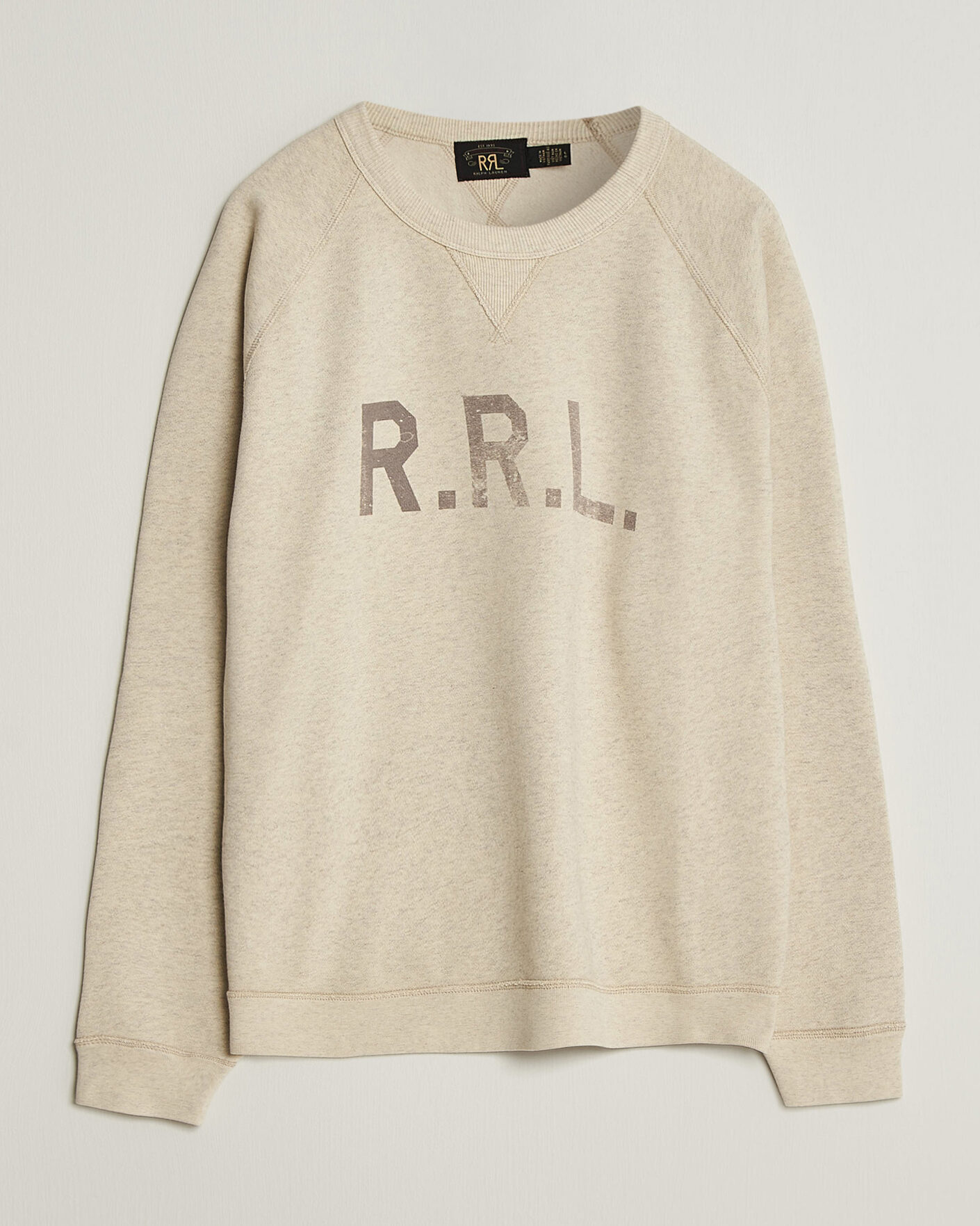 Uomini | Maglieria | RRL | Raglan Sleeve Sweatshirt Oatmeal Heather