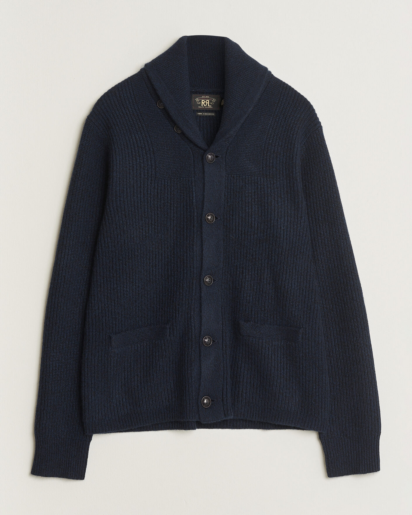 Uomini | Maglieria | RRL | Cashmere Shawl Collar Cardigan Navy