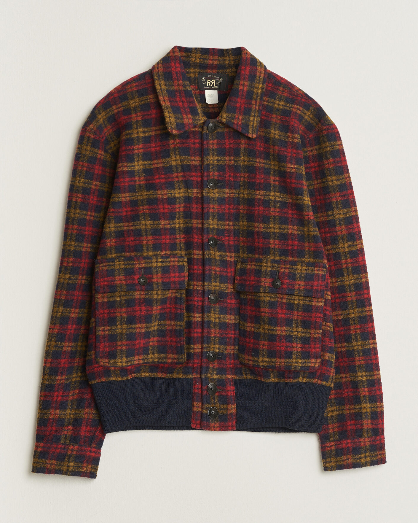 Uomini | Giacche | RRL | Knit Bomber Jacket Red Multi