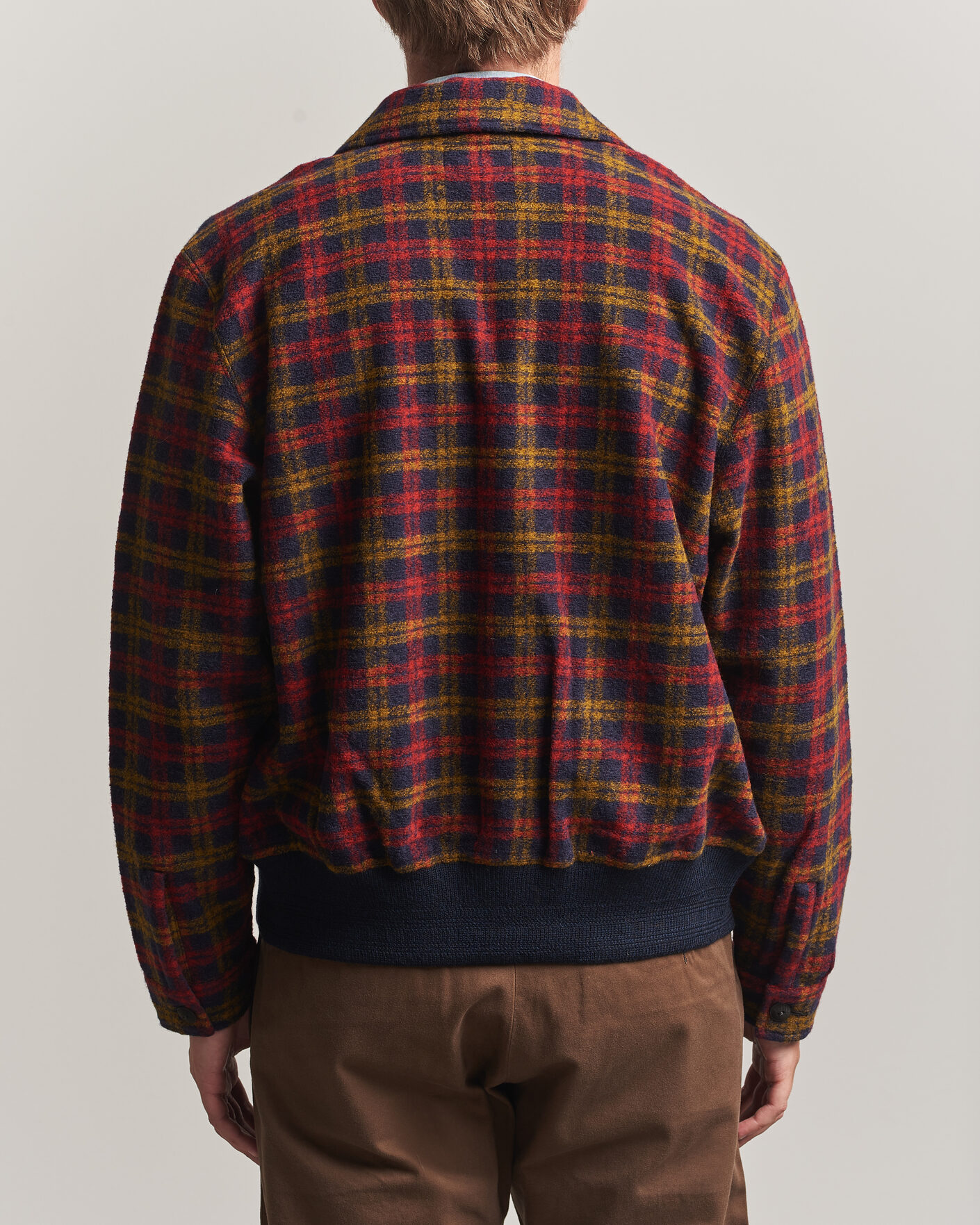 Uomini | Giacche | RRL | Knit Bomber Jacket Red Multi