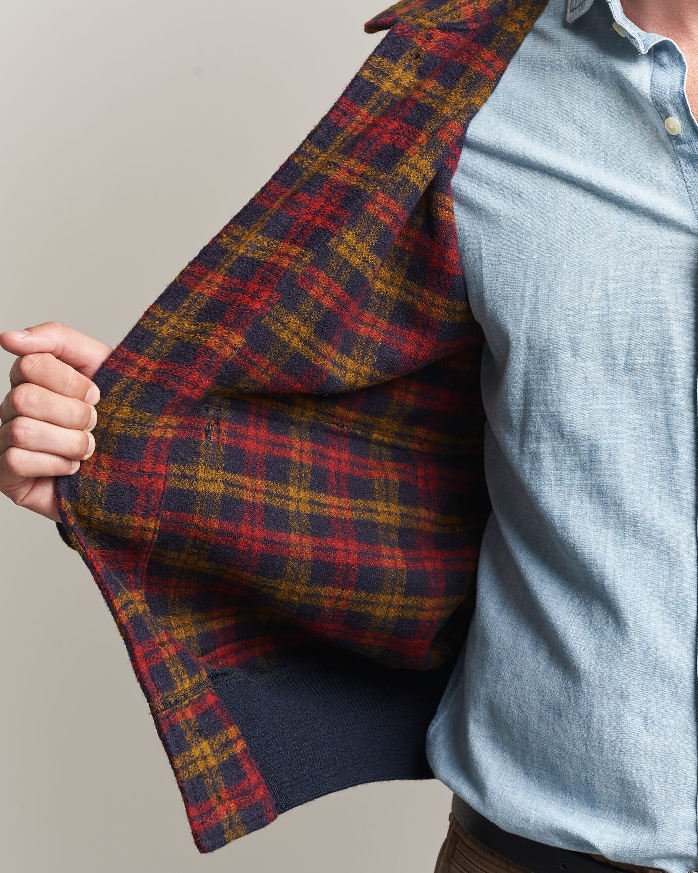 Uomini | Giacche | RRL | Knit Bomber Jacket Red Multi