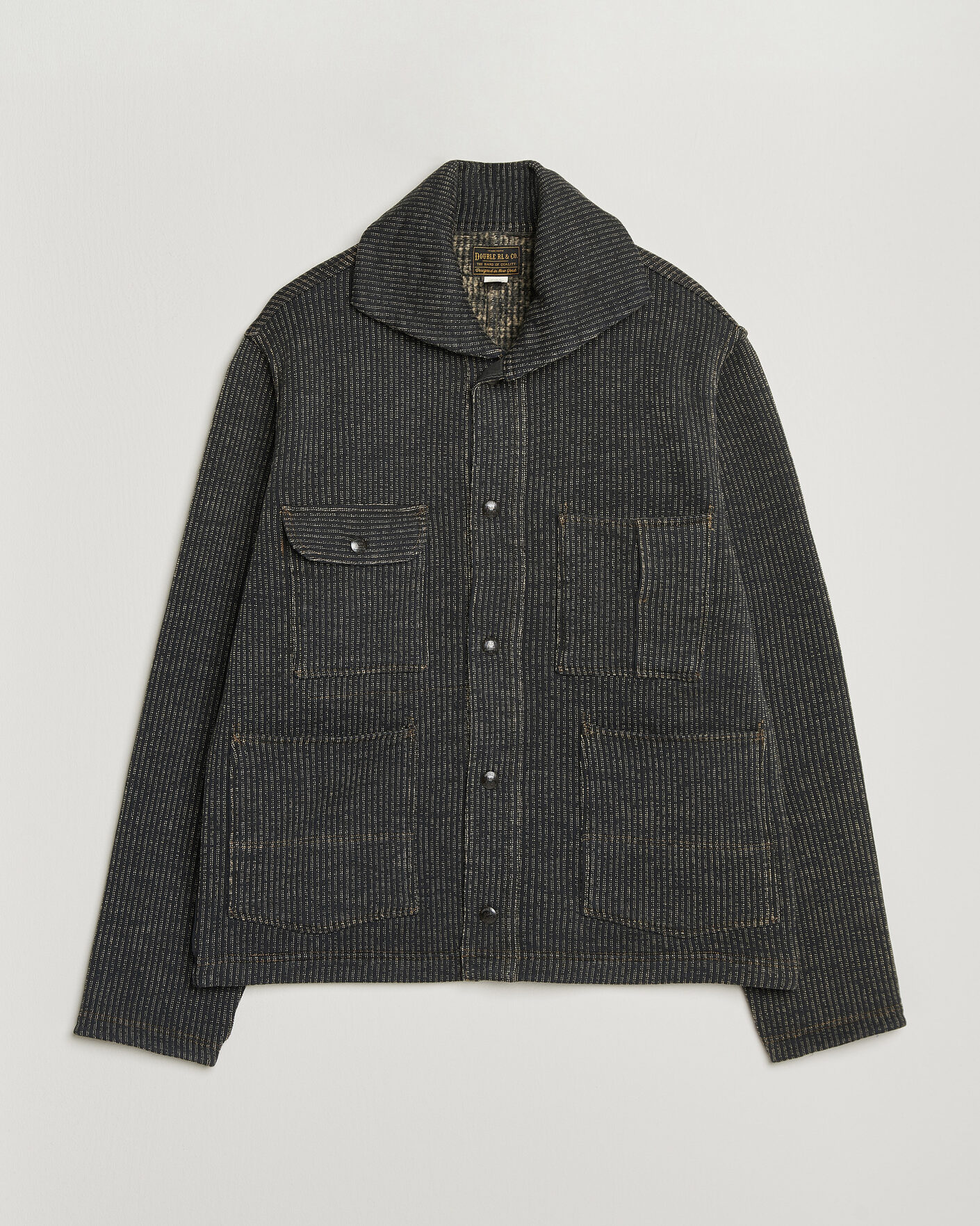 Uomini | Maglieria | RRL | Charles Cardigan Jacket Charcoal