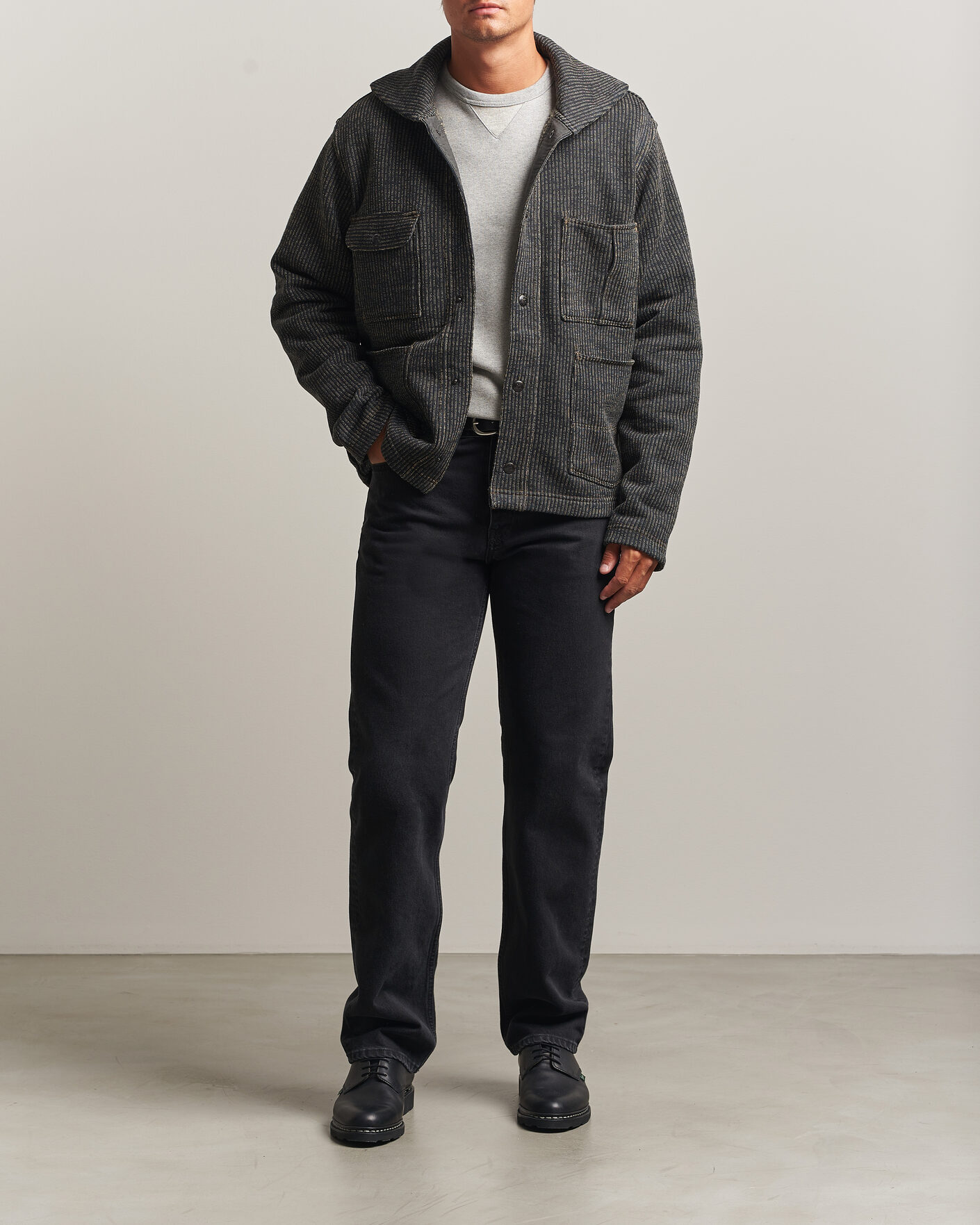 Uomini | Maglieria | RRL | Charles Cardigan Jacket Charcoal