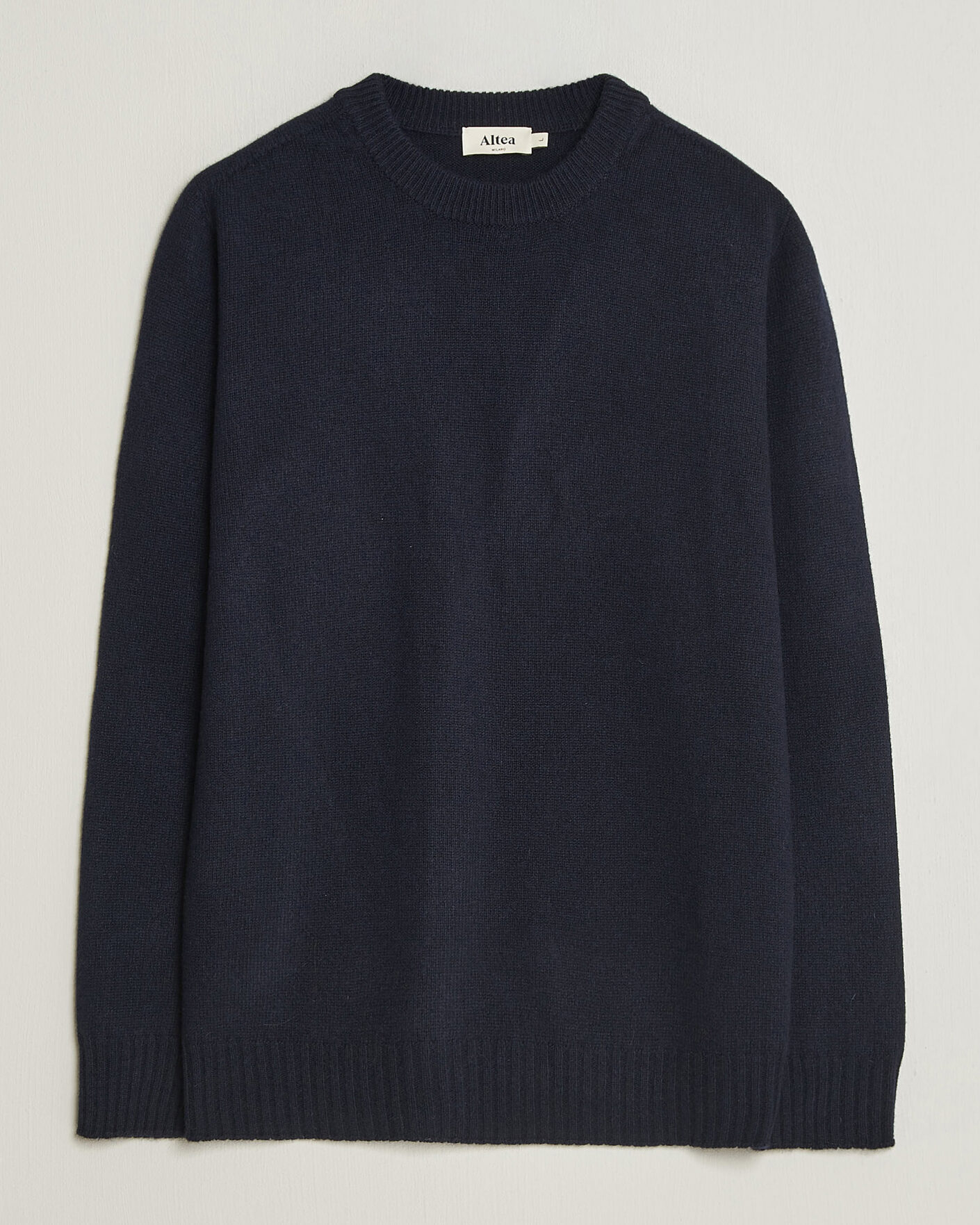 Uomini | Maglieria | Altea | Wool/Cashmere Crew Neck Pullover Navy