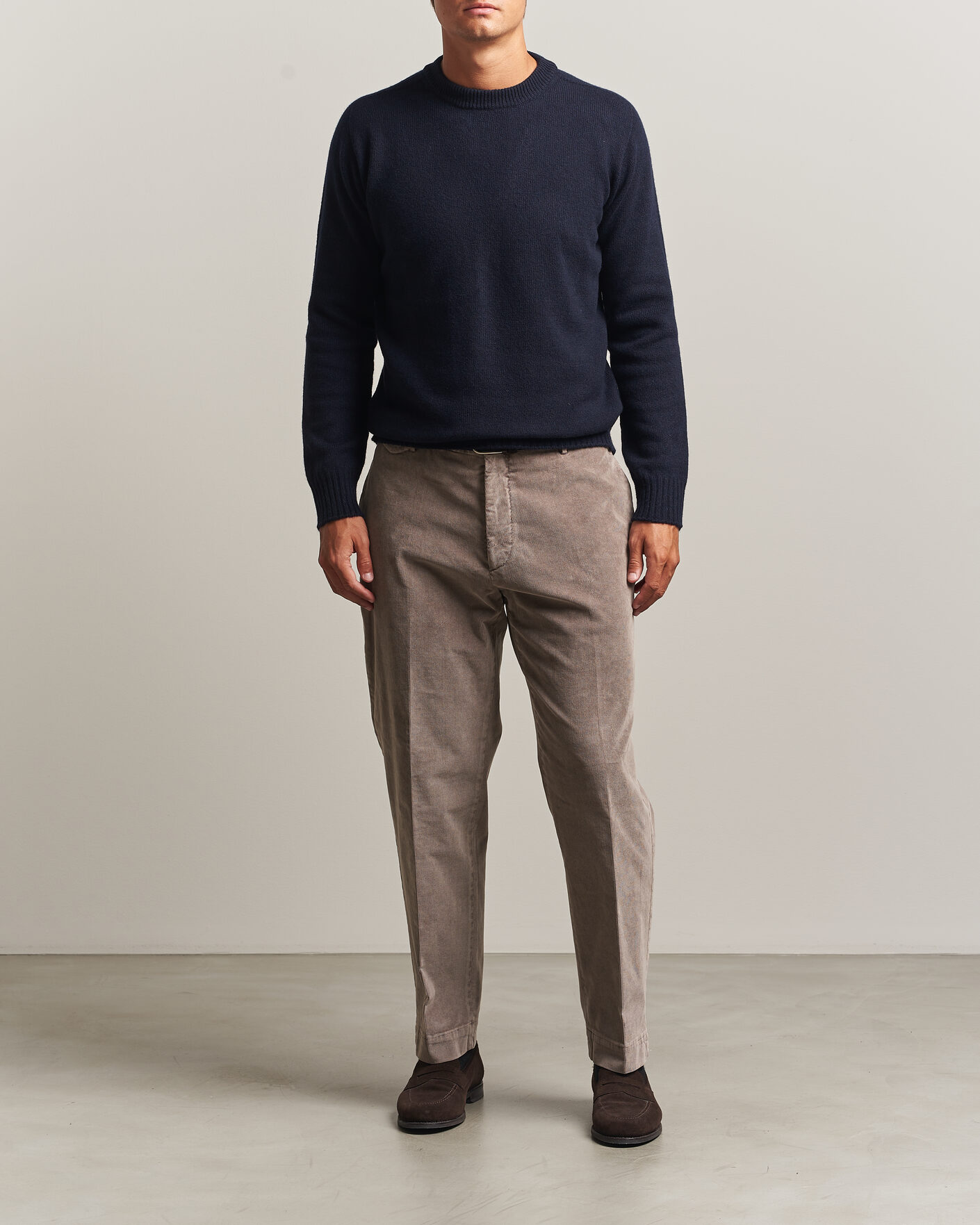 Uomini | Maglieria | Altea | Wool/Cashmere Crew Neck Pullover Navy