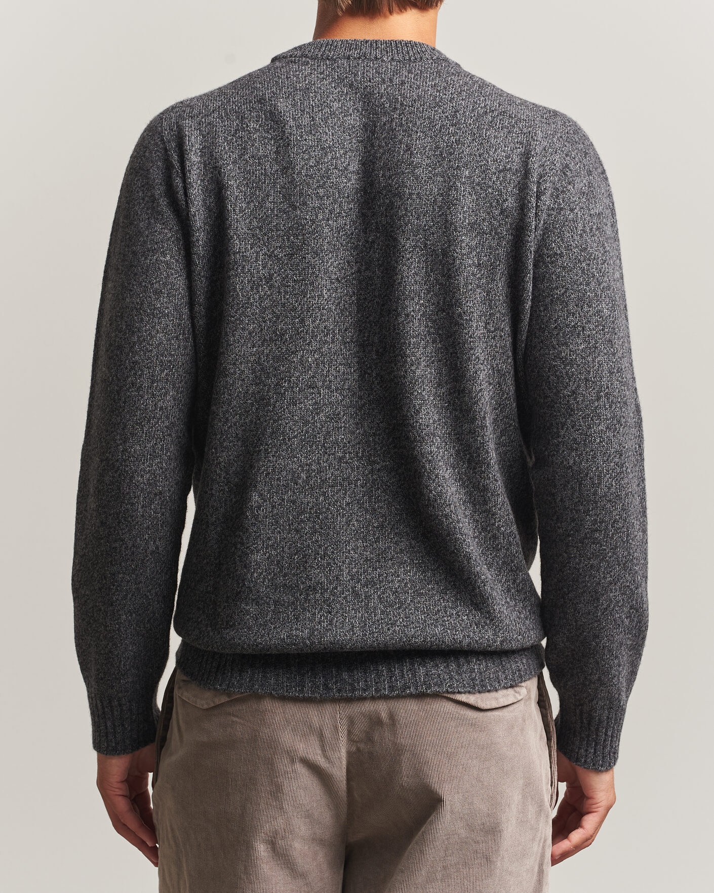 Uomini | Maglieria | Altea | Wool/Cashmere Crew Neck Pullover Charcoal Melange