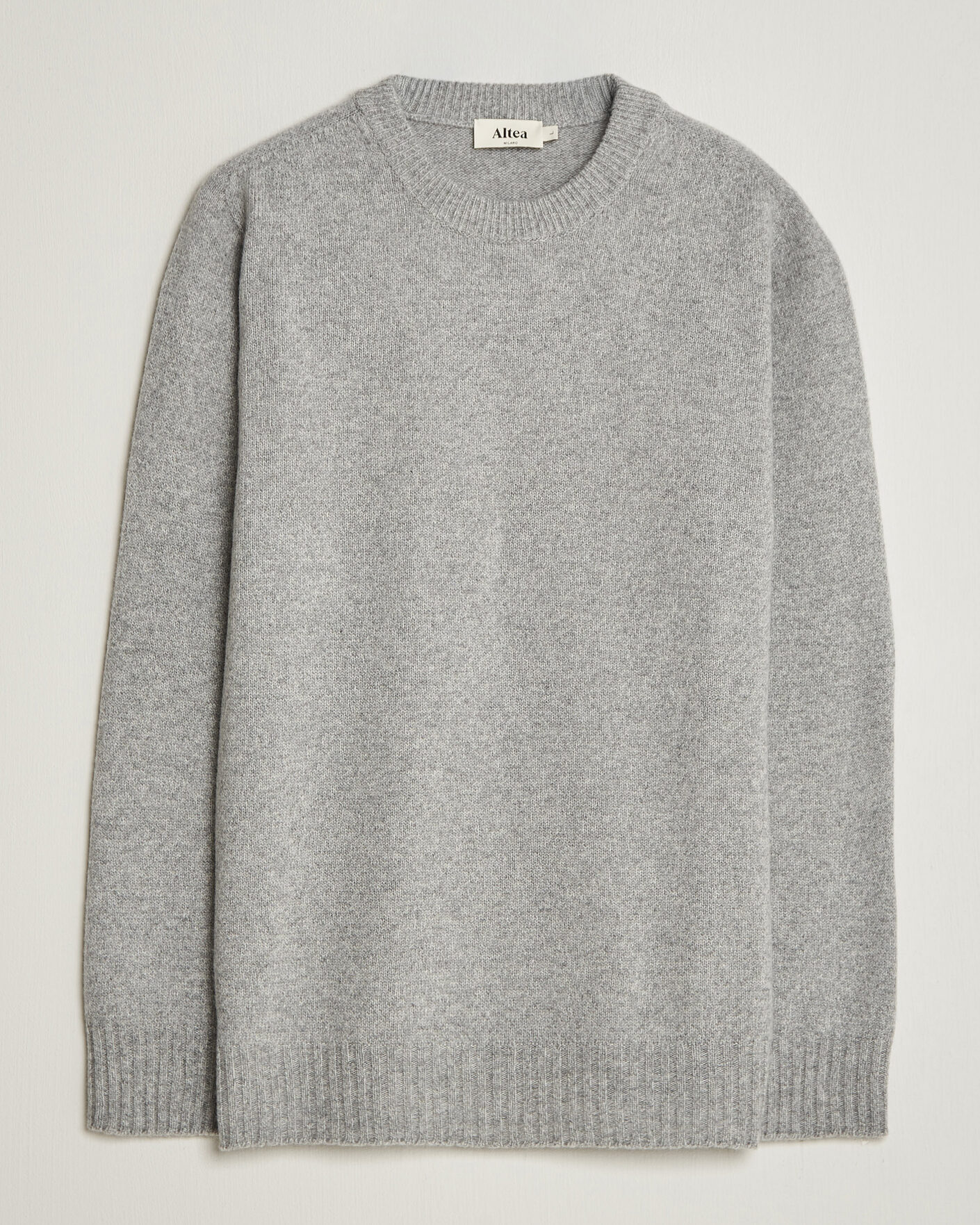 Uomini | Maglieria | Altea | Wool/Cashmere Crew Neck Pullover Light Grey