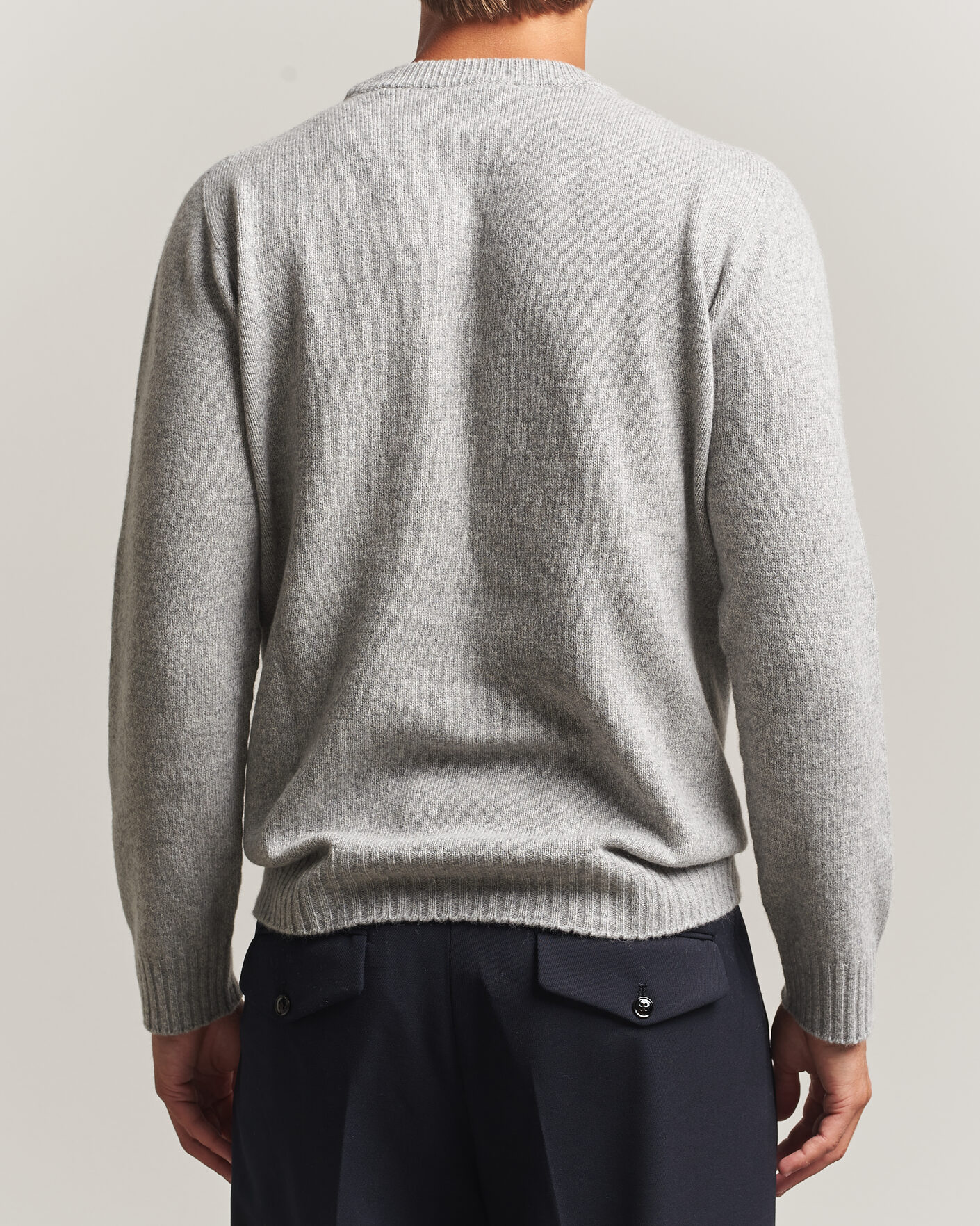 Uomini | Maglieria | Altea | Wool/Cashmere Crew Neck Pullover Light Grey