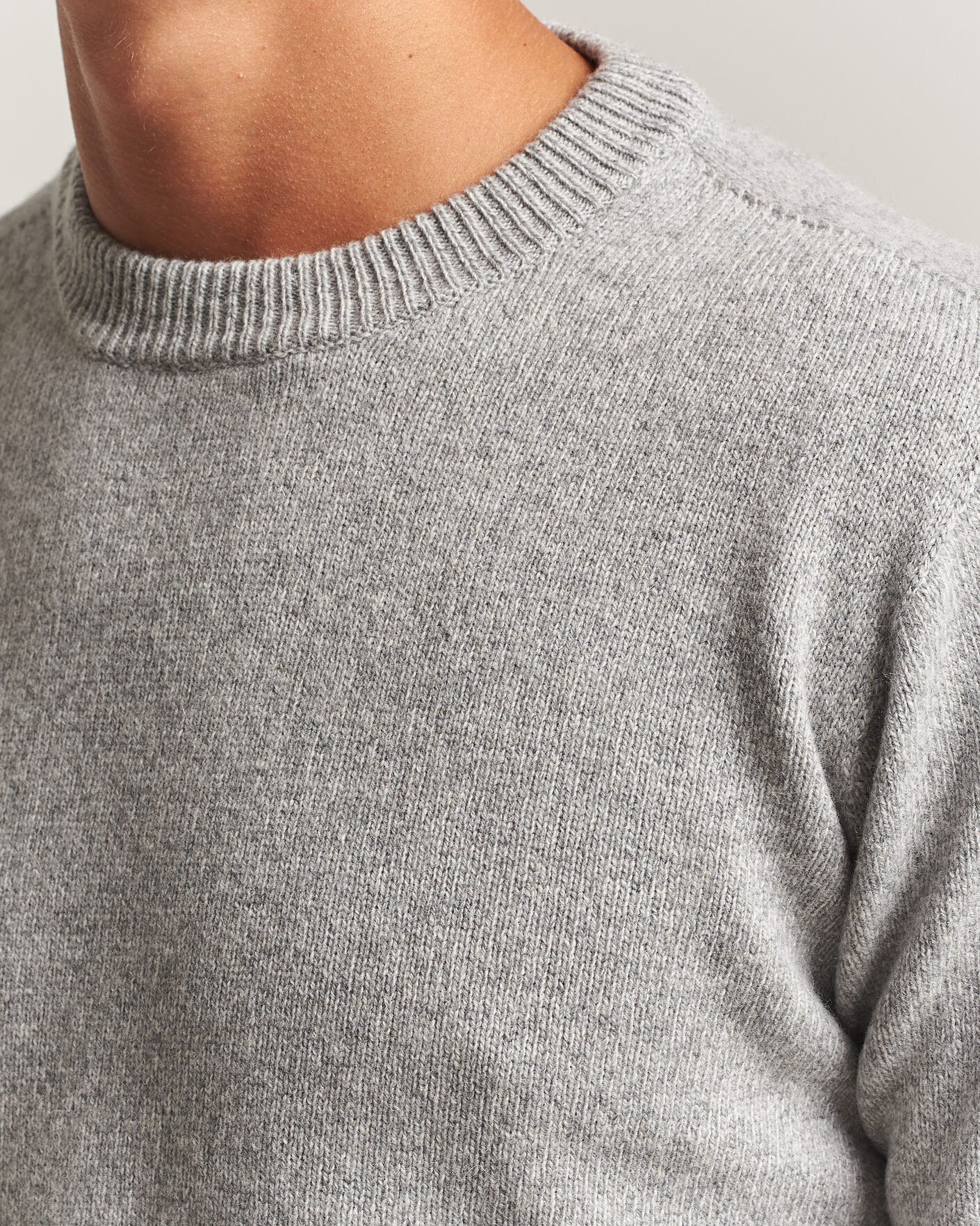 Uomini | Maglieria | Altea | Wool/Cashmere Crew Neck Pullover Light Grey