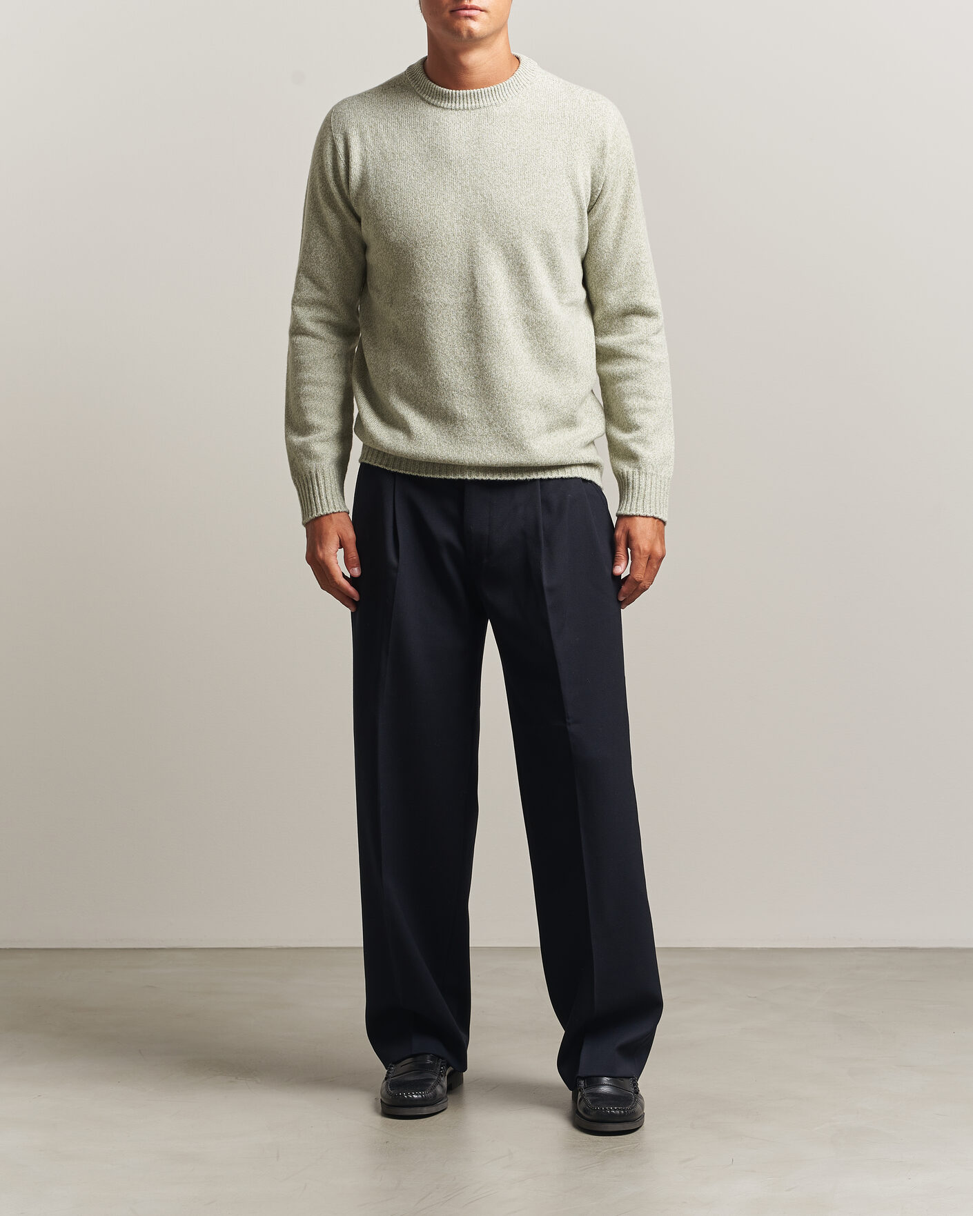Uomini | Maglieria | Altea | Wool/Cashmere Crew Neck Pullover Mint Green