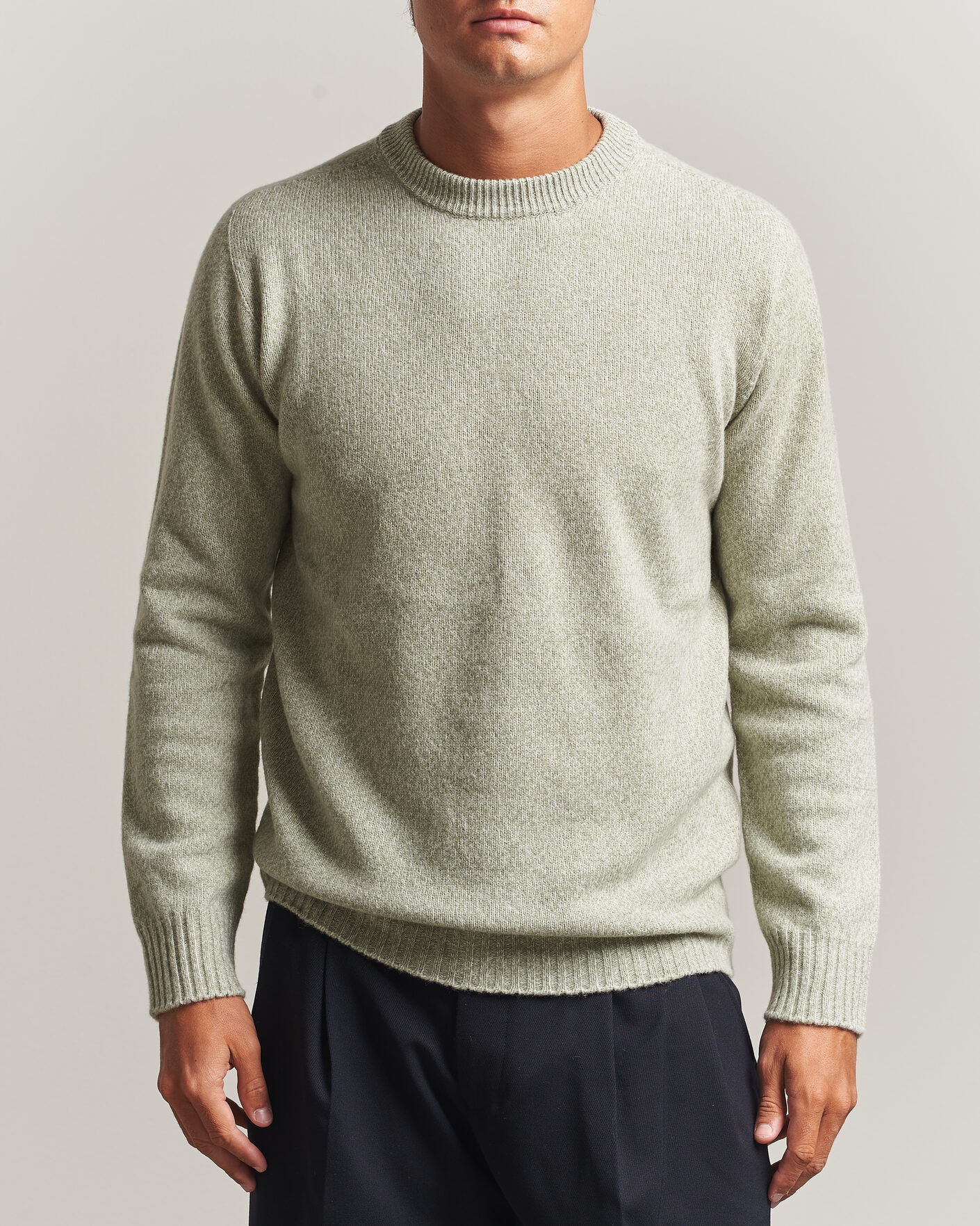 Uomini | Maglieria | Altea | Wool/Cashmere Crew Neck Pullover Mint Green