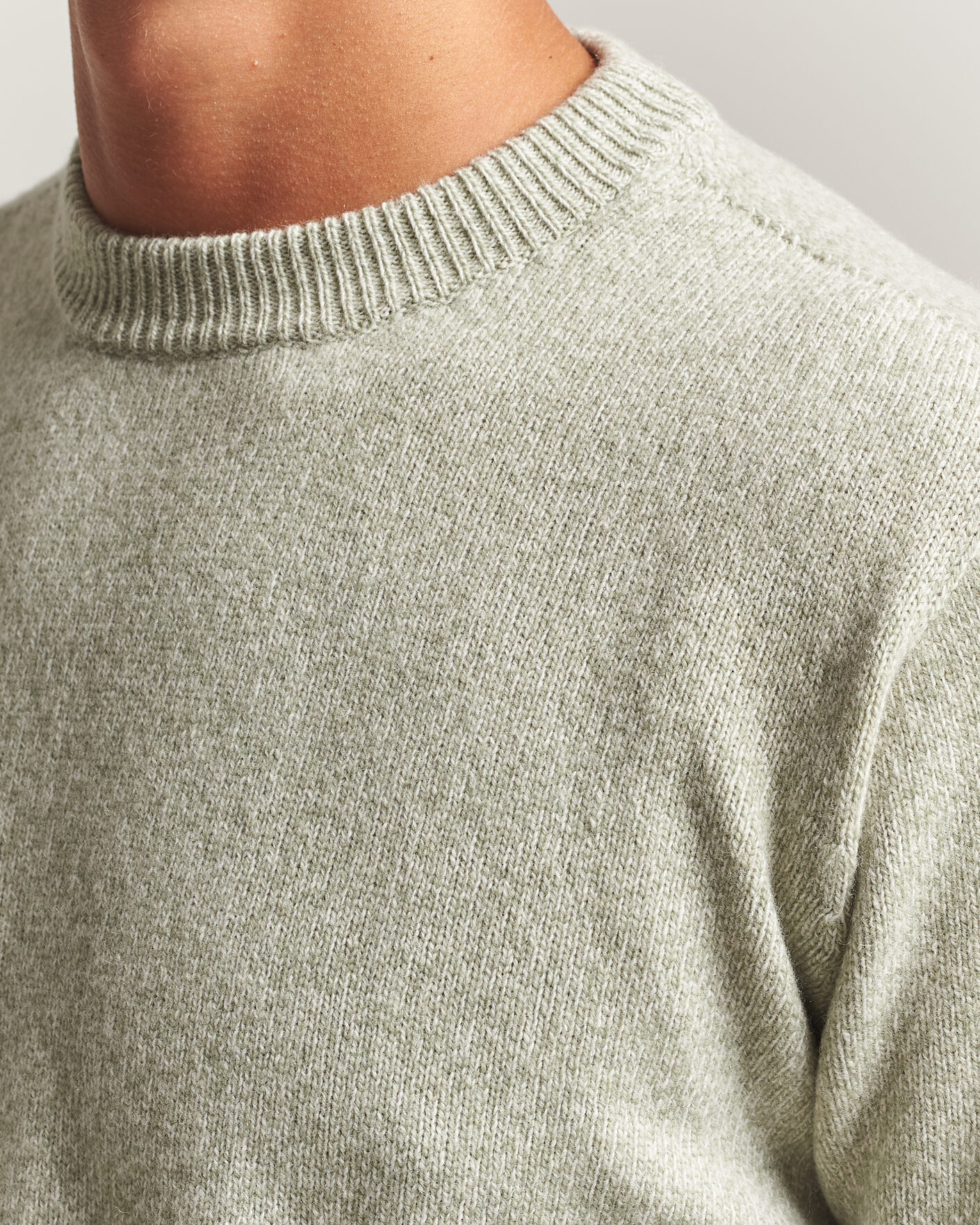 Uomini | Maglieria | Altea | Wool/Cashmere Crew Neck Pullover Mint Green