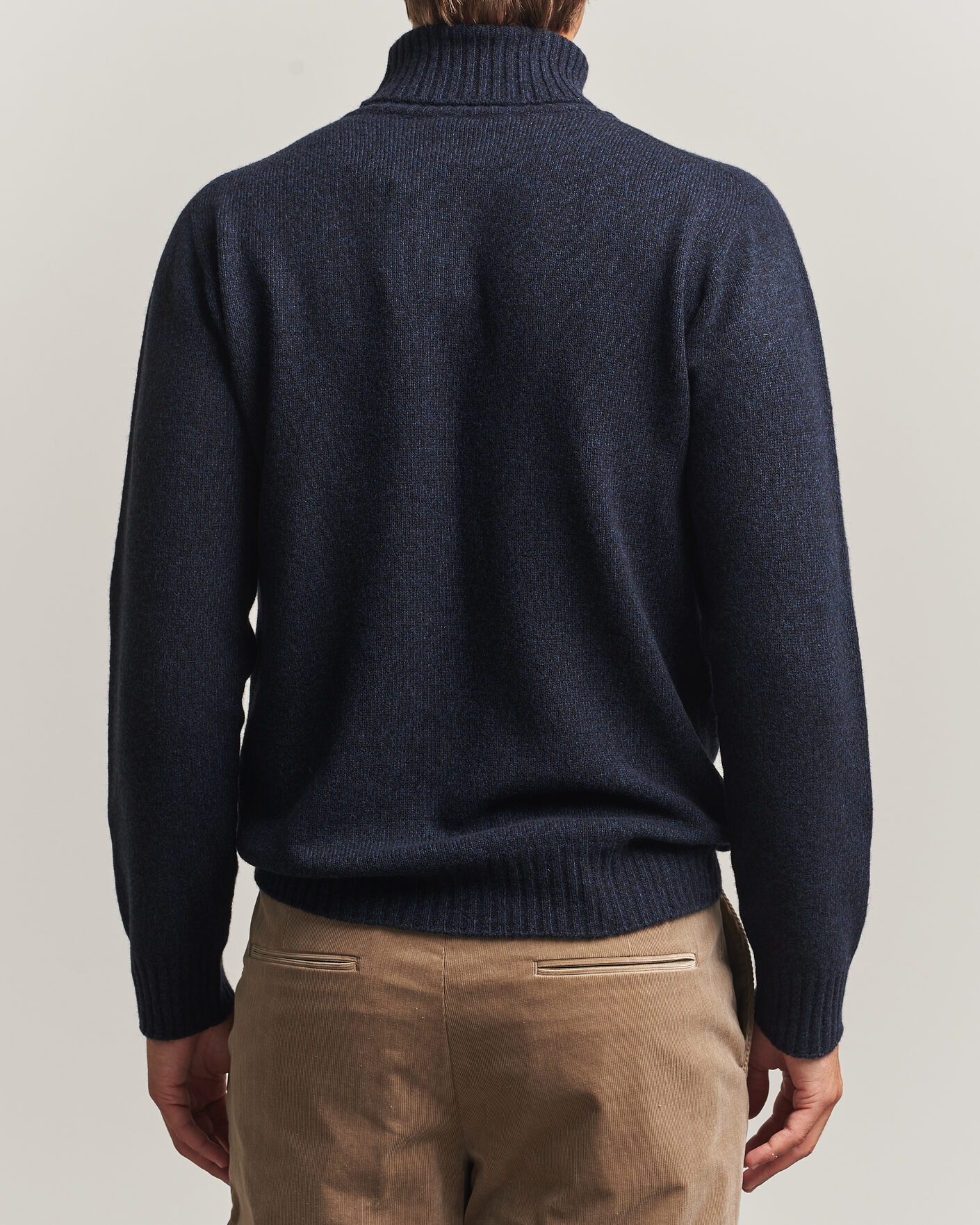 Uomini | Maglieria | Altea | Wool/Cashmere Rollneck Navy Melange