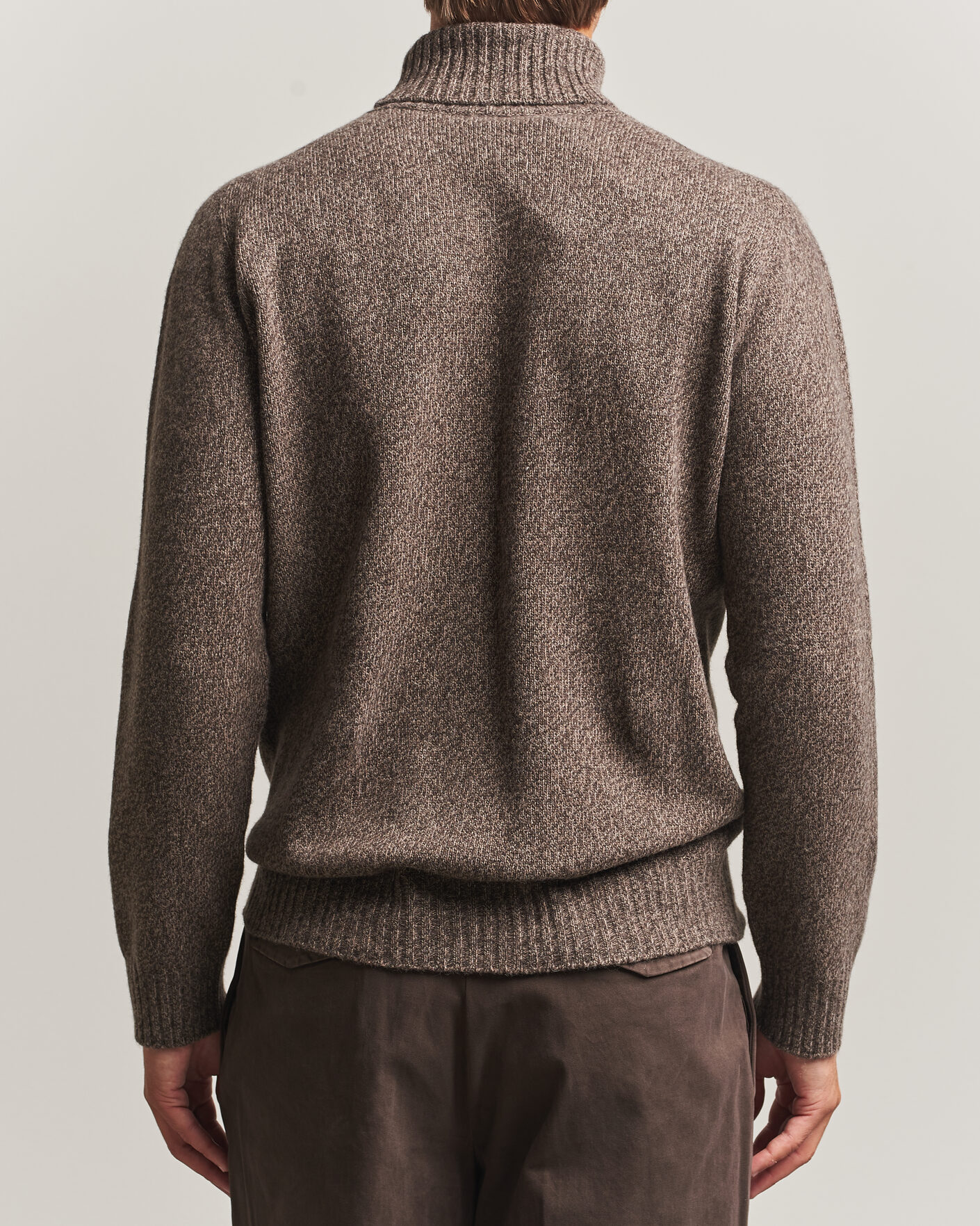 Uomini | Maglieria | Altea | Wool/Cashmere Rollneck Brown Melange