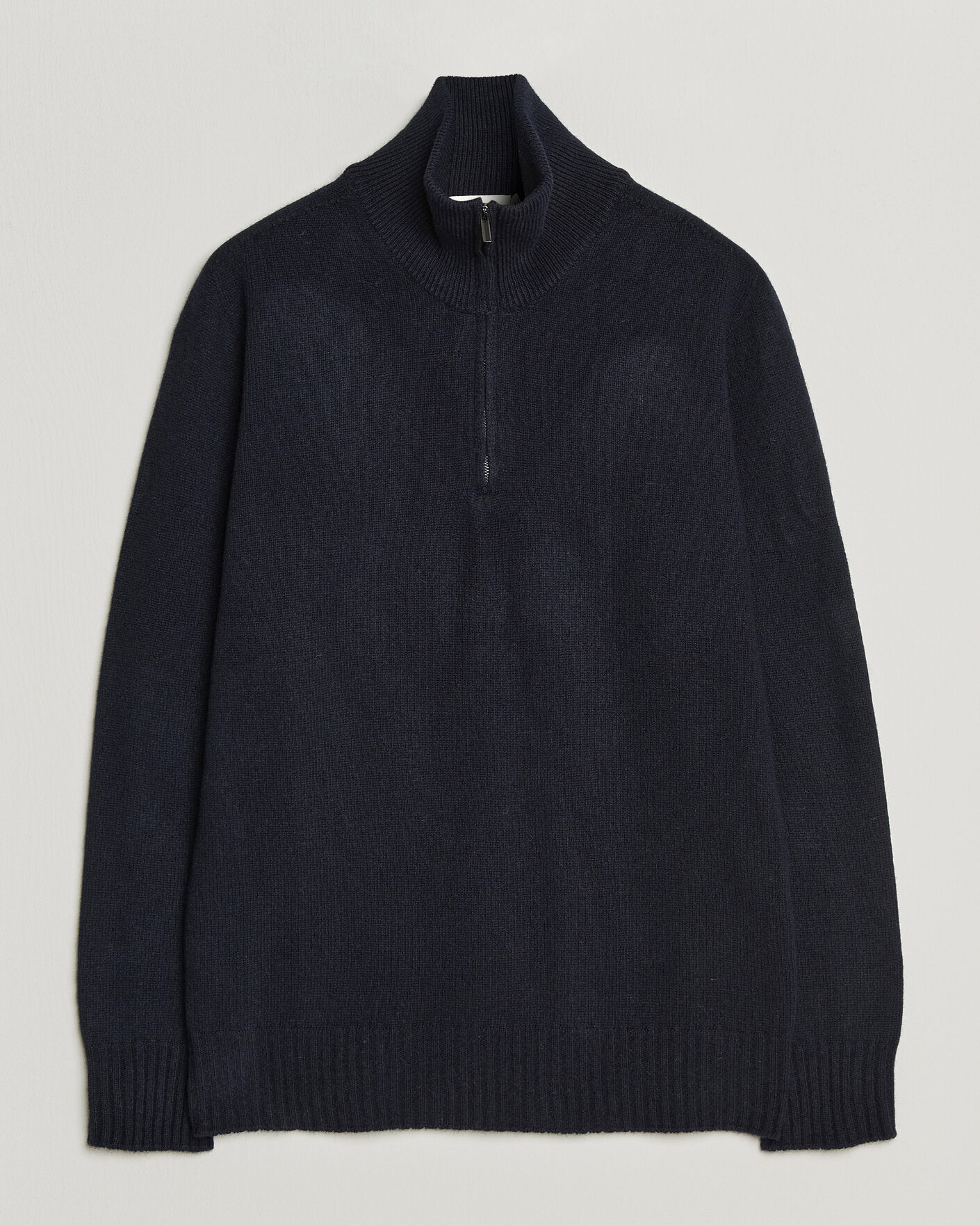 Uomini | Maglieria | Altea | Wool/Cashmere Half Zip Navy