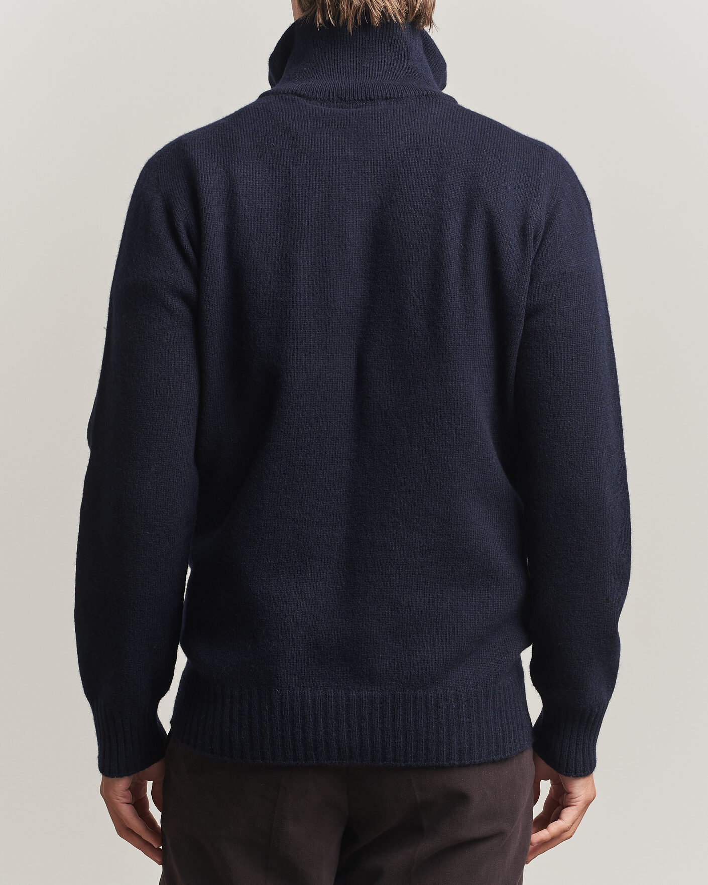 Uomini | Maglieria | Altea | Wool/Cashmere Half Zip Navy