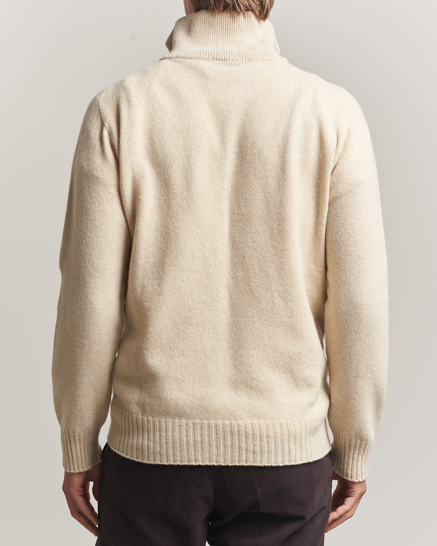 Uomini | Maglieria | Altea | Wool/Cashmere Half Zip Beige